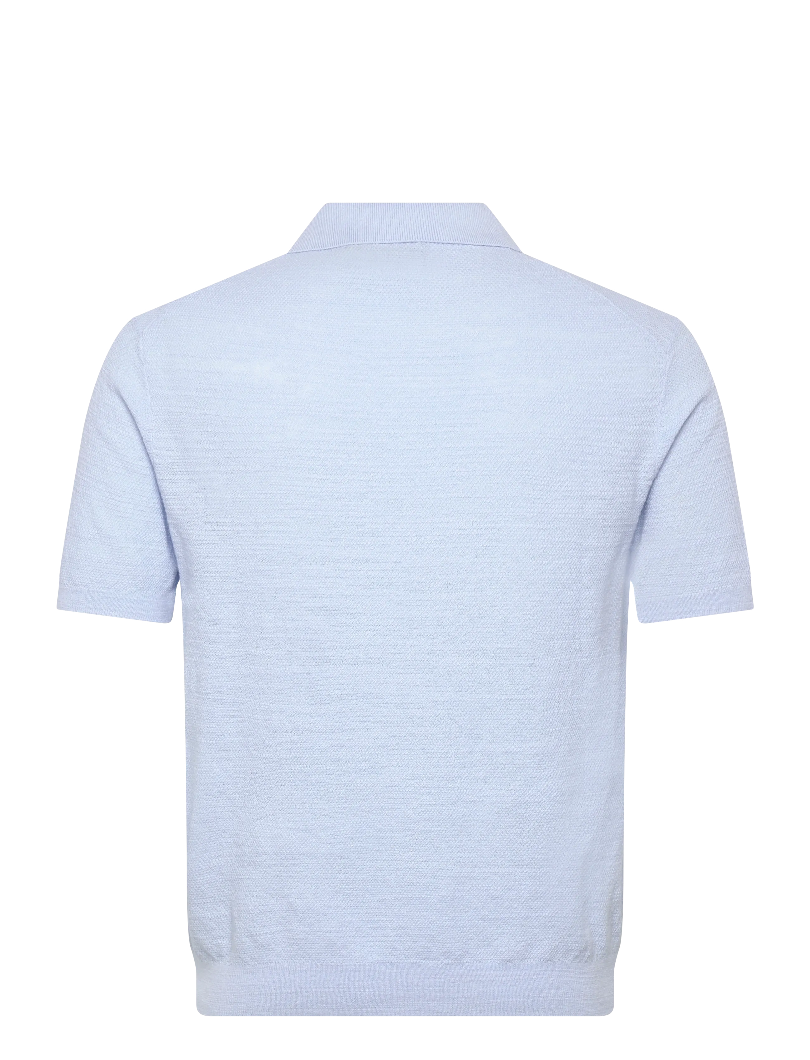 Polo Ralph Lauren - Cotton-Linen Polo-Collar Sweater - kurzärmelig - office blue/deckw - 1