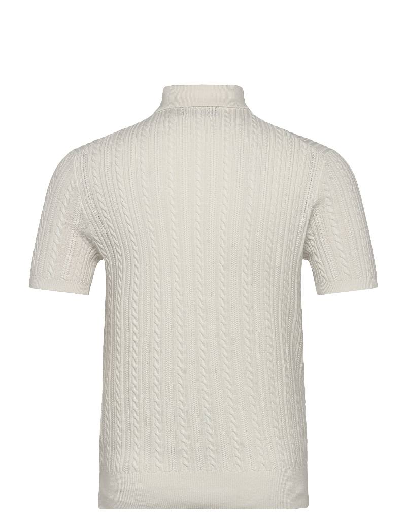Polo Ralph Lauren - Cable-Knit Cotton Polo-Collar Sweater - polostrik - deckwash white w - 1