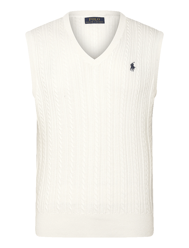 Polo Ralph Lauren - 32/2 COTTON-SWEATER-PULLOVER - gestrickte westen - deckwash white w - 0