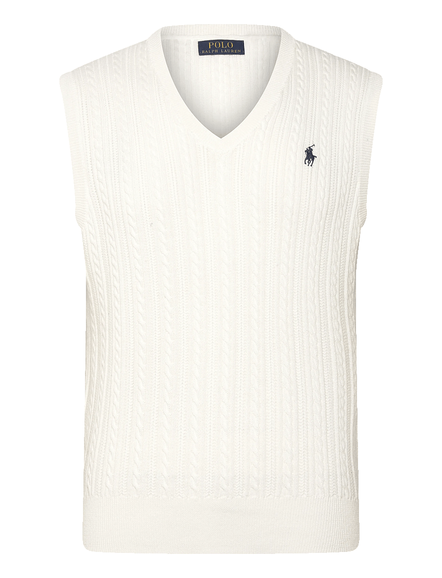 Polo Ralph Lauren - 32/2 COTTON-SWEATER-PULLOVER - gestrickte westen - deckwash white w - 0