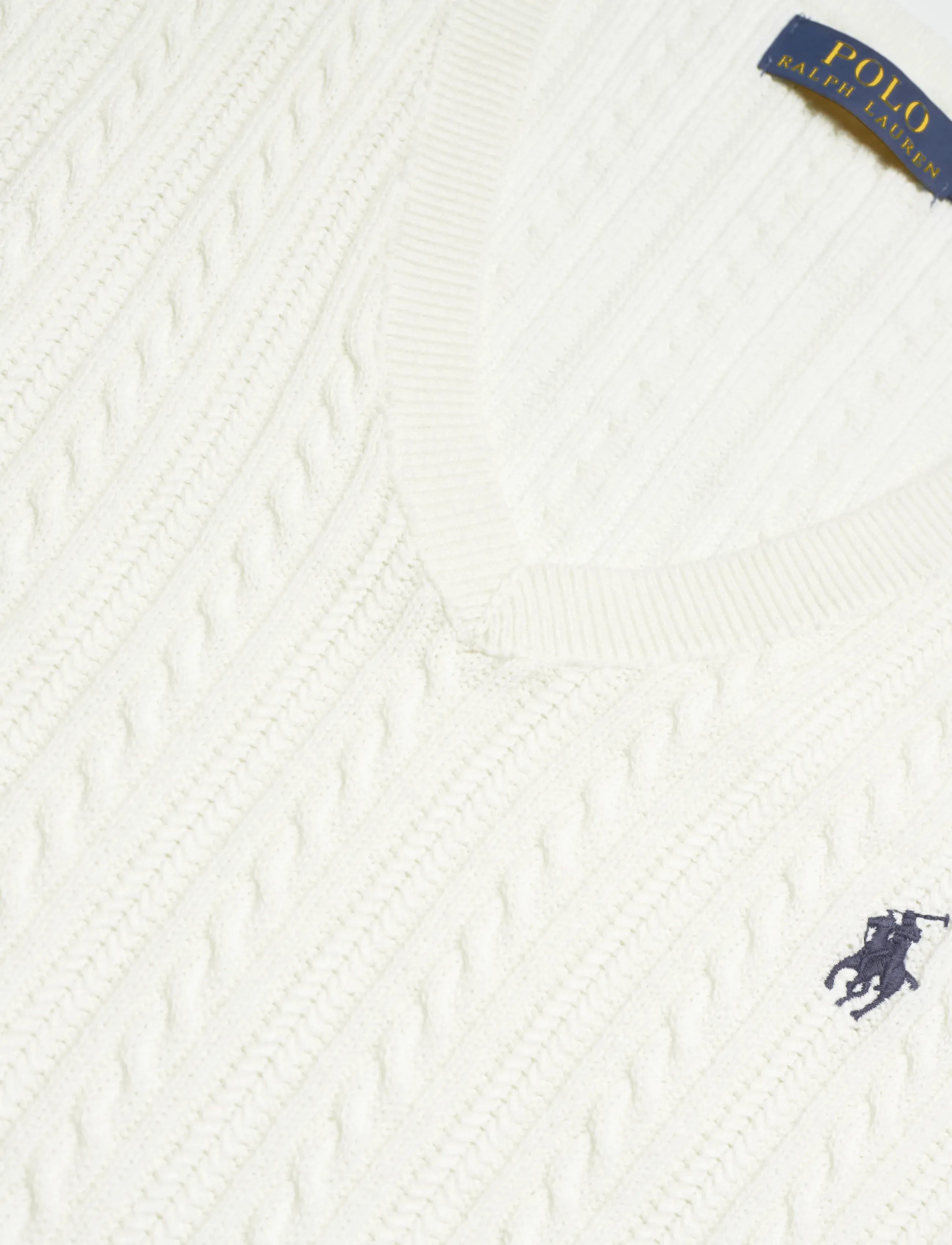 Polo Ralph Lauren - 32/2 COTTON-SWEATER-PULLOVER - knitted vests - deckwash white w - 2