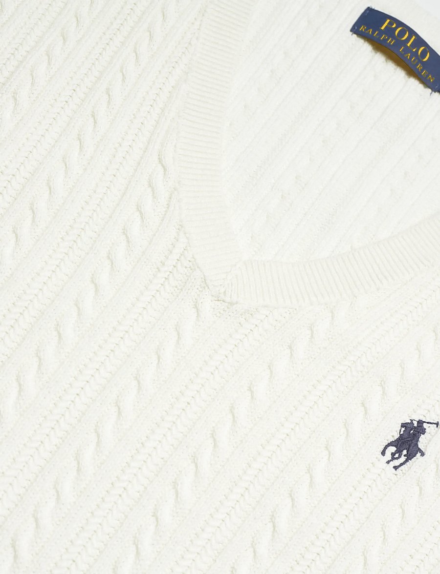 Polo Ralph Lauren - 32/2 COTTON-SWEATER-PULLOVER - gestrickte westen - deckwash white w - 2