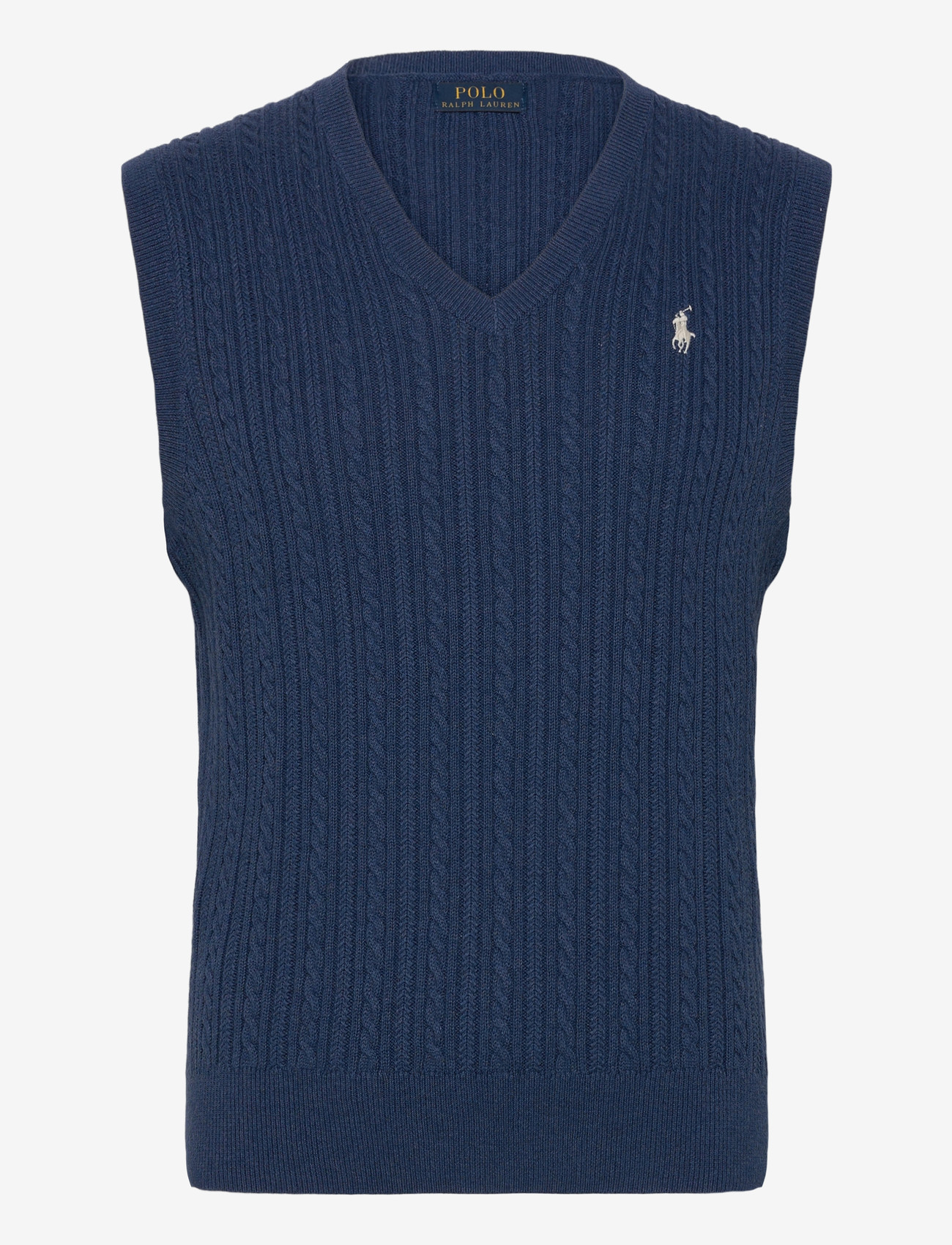 Polo Ralph Lauren - Cable-Knit Cotton Sweater Vest - gebreide vesten - rustic navy hthr - 0