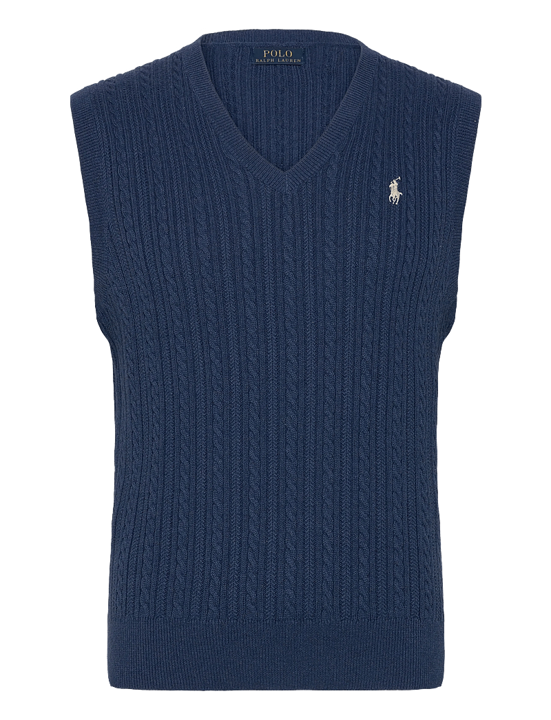 Polo Ralph Lauren - Cable-Knit Cotton Sweater Vest - gebreide vesten - rustic navy hthr - 0
