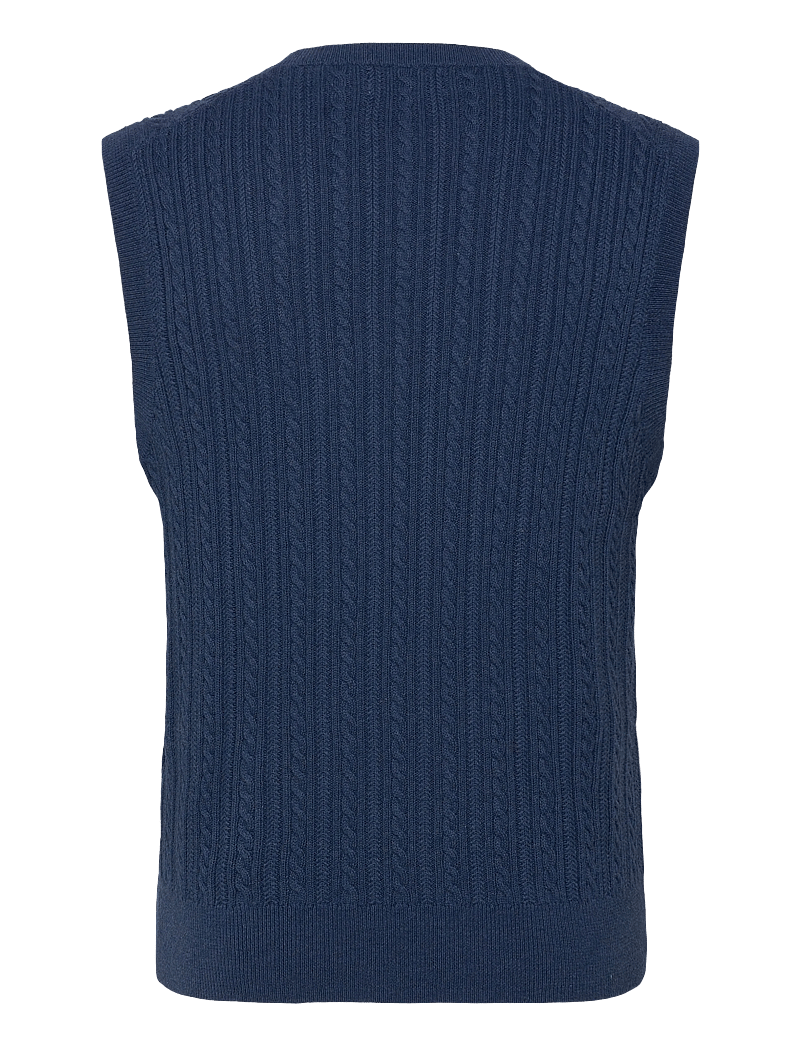 Polo Ralph Lauren - Cable-Knit Cotton Sweater Vest - gebreide vesten - rustic navy hthr - 1