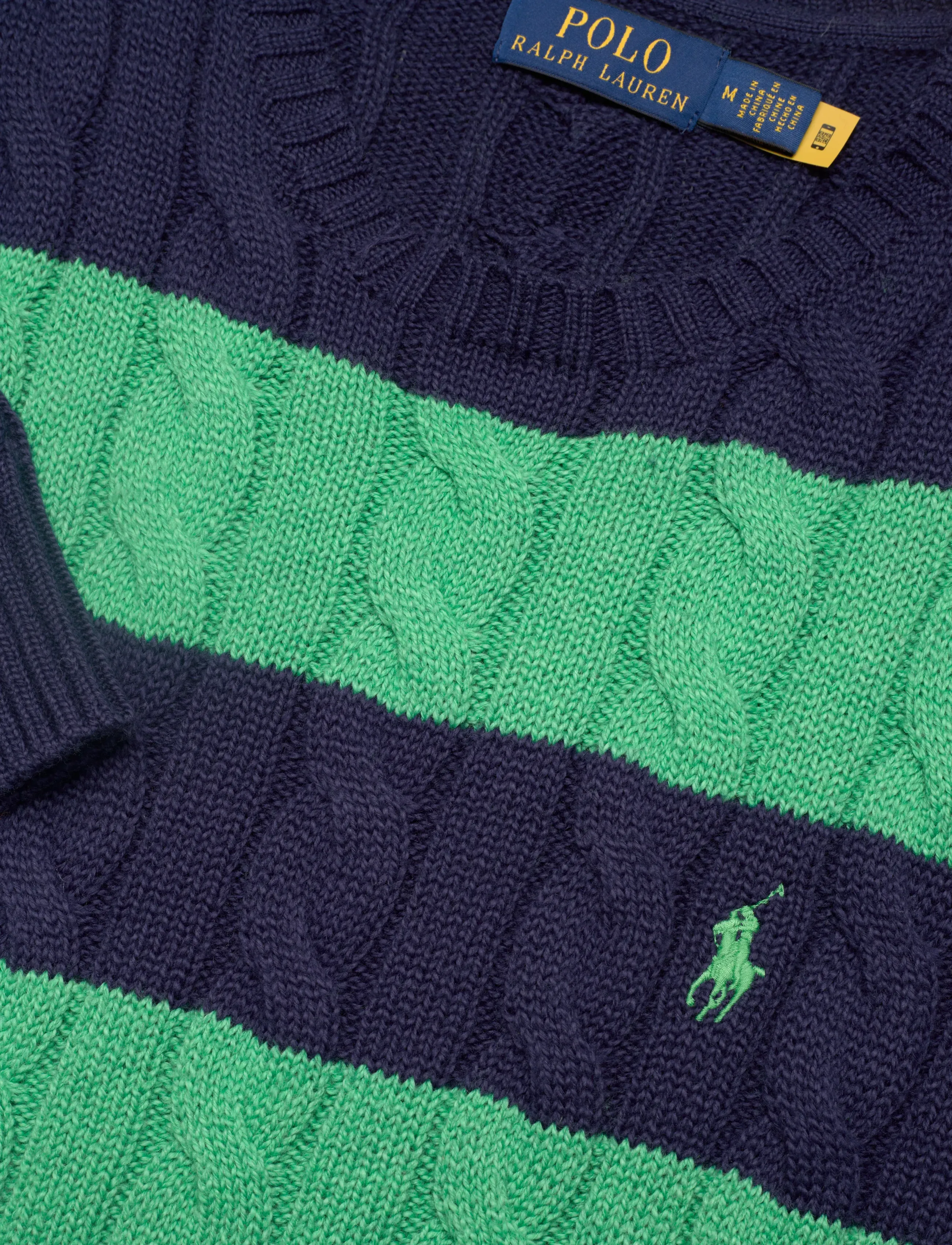 Polo Ralph Lauren - 5/1 ROVING COTTON-SWEATER-PULLOVER - rundhals - navy green combo - 2