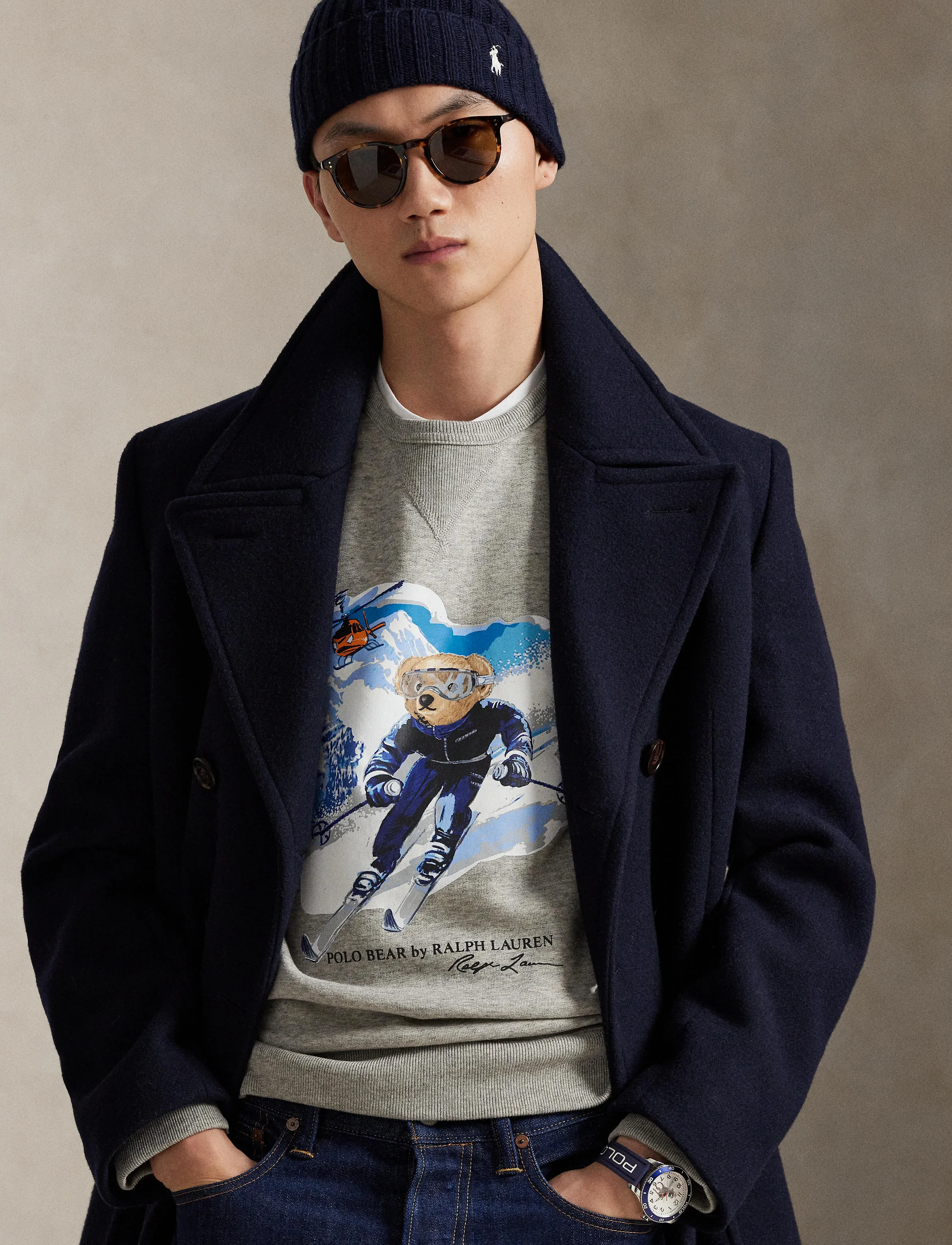 Polo Ralph Lauren - SEASONAL FLEECE-KNT-SWEATSHIRT - sweats - loft heather/acti - 4