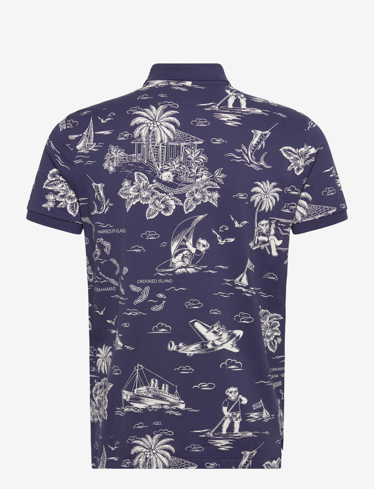 Polo Ralph Lauren - Custom Slim Polo Bear Mesh Polo Shirt - kurzärmelig - hrbr island bear- - 1