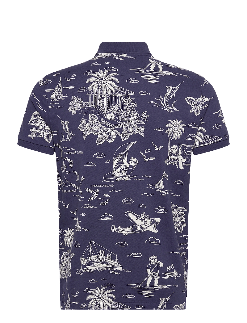 Polo Ralph Lauren - Custom Slim Polo Bear Mesh Polo Shirt - kurzärmelig - hrbr island bear- - 1