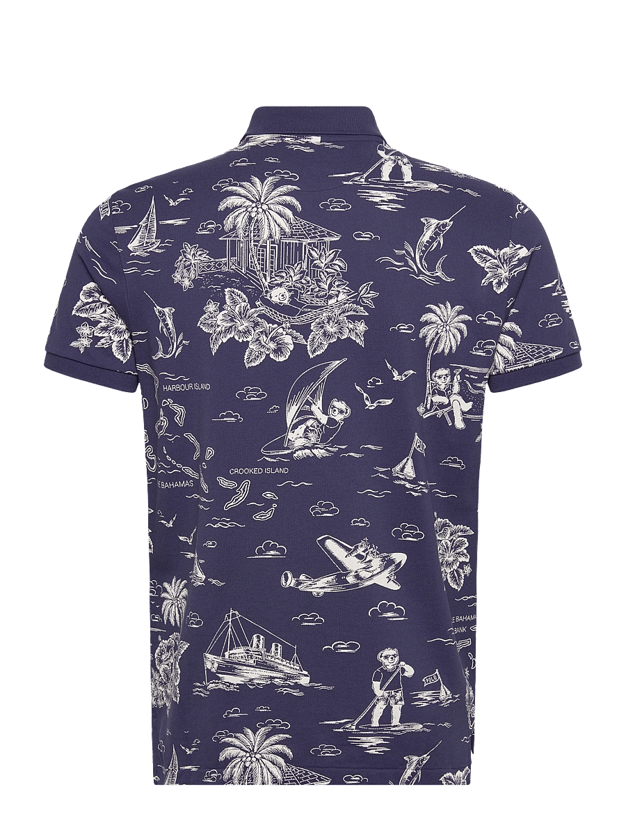 Polo Ralph Lauren - Custom Slim Polo Bear Mesh Polo Shirt - kurzärmelig - hrbr island bear- - 1