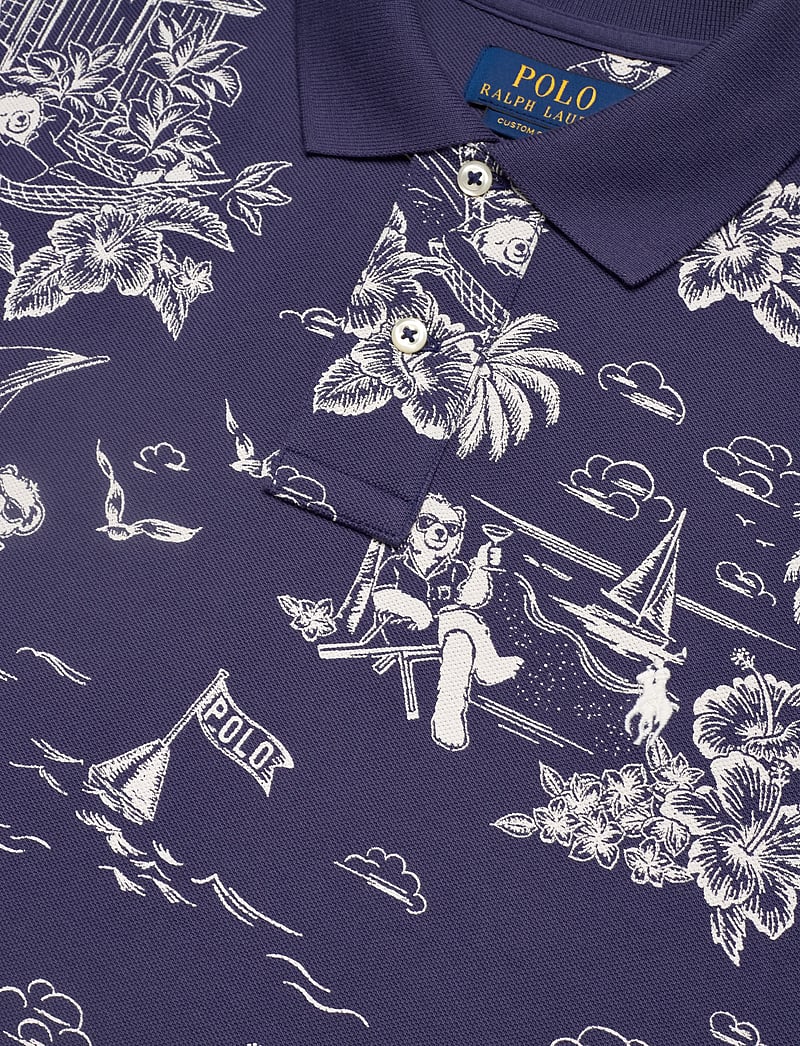 Polo Ralph Lauren - Custom Slim Polo Bear Mesh Polo Shirt - kurzärmelig - hrbr island bear- - 2