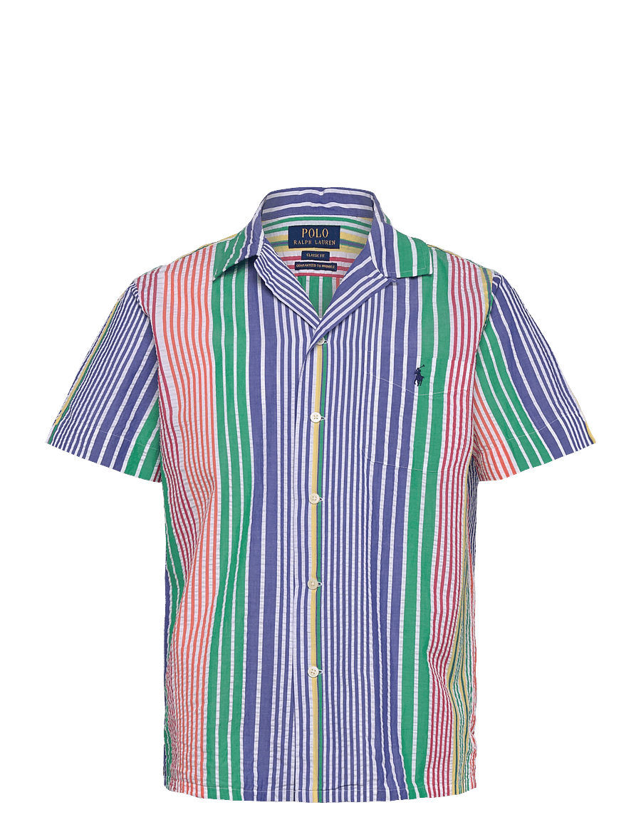 Polo Ralph Lauren - Classic Fit Striped Seersucker Shirt - kortärmade skjortor - 7148 harbor islan - 0