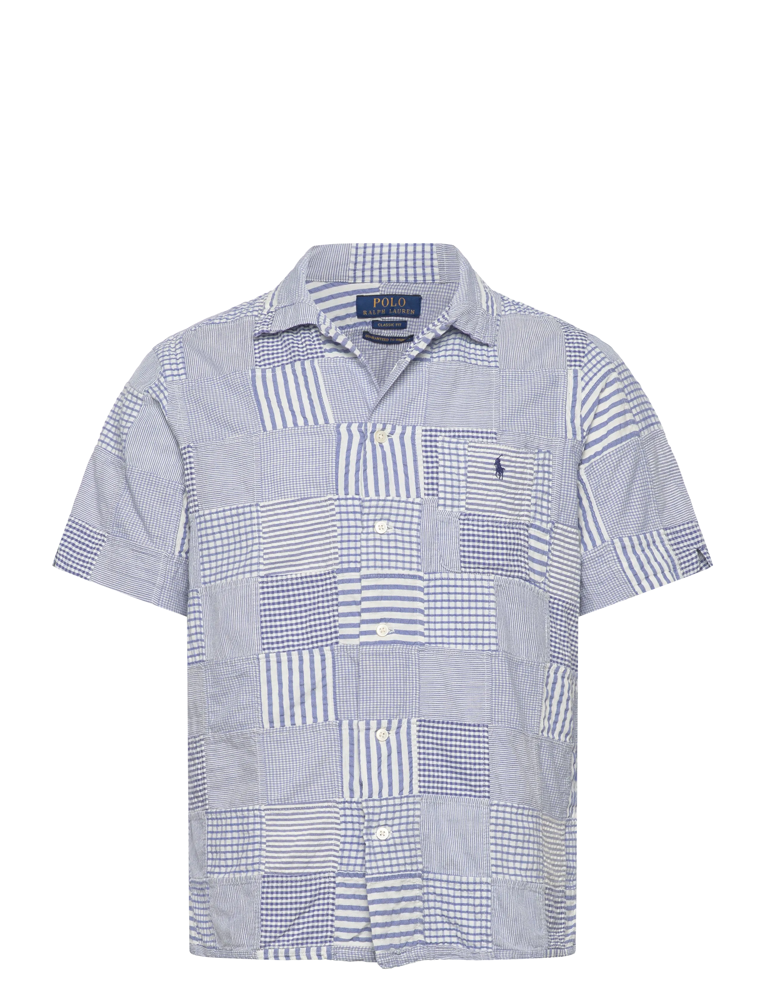 Polo Ralph Lauren Classic Fit Patchwork Seersucker Shirt - Skjorter - 7149 PATCHWORK BL / blue