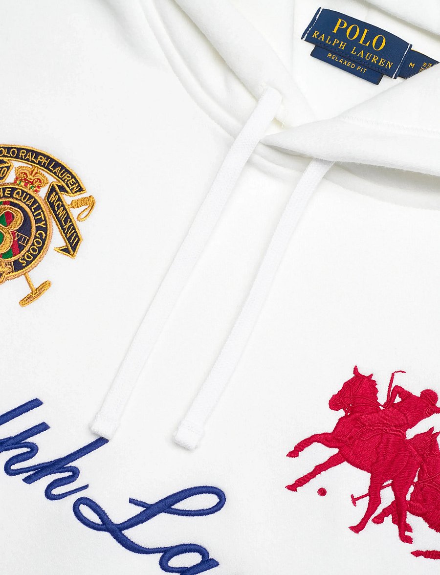 Polo Ralph Lauren - Relaxed Fit Heavyweight Fleece Hoodie - sweatshirts - white - 3