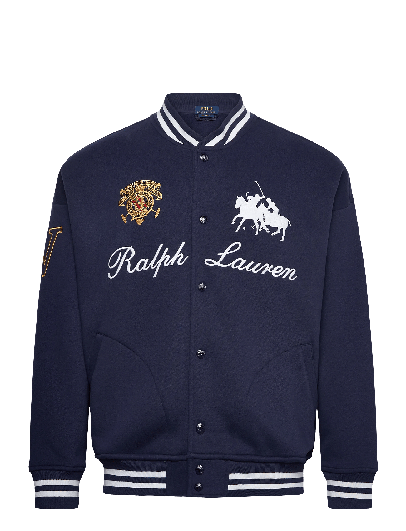 Polo Ralph Lauren Heavyweight Fleece Baseball Jacket (RAF710B14220 Polo Ralph Lauren Heavyweight Fleece Baseball Jacket (RAF710B14220