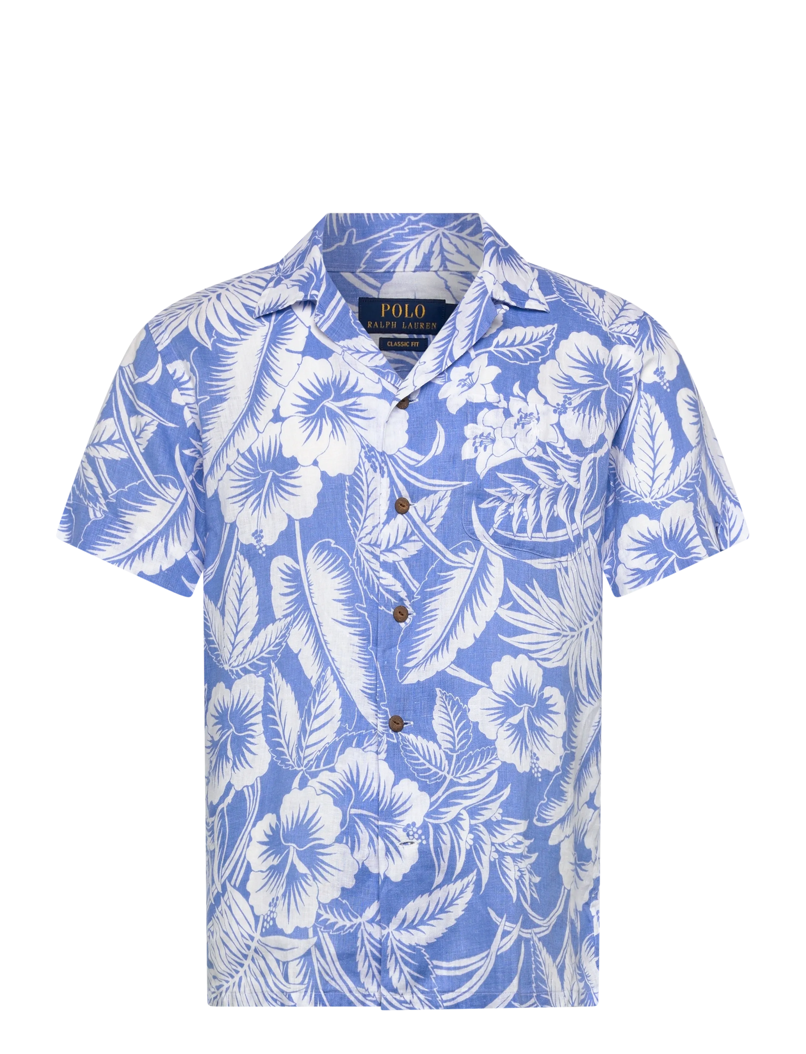 Polo Ralph Lauren Classic Fit Tropical-Print Linen Shirt - Kläder - 7165 BLUE SWEETHE / blue