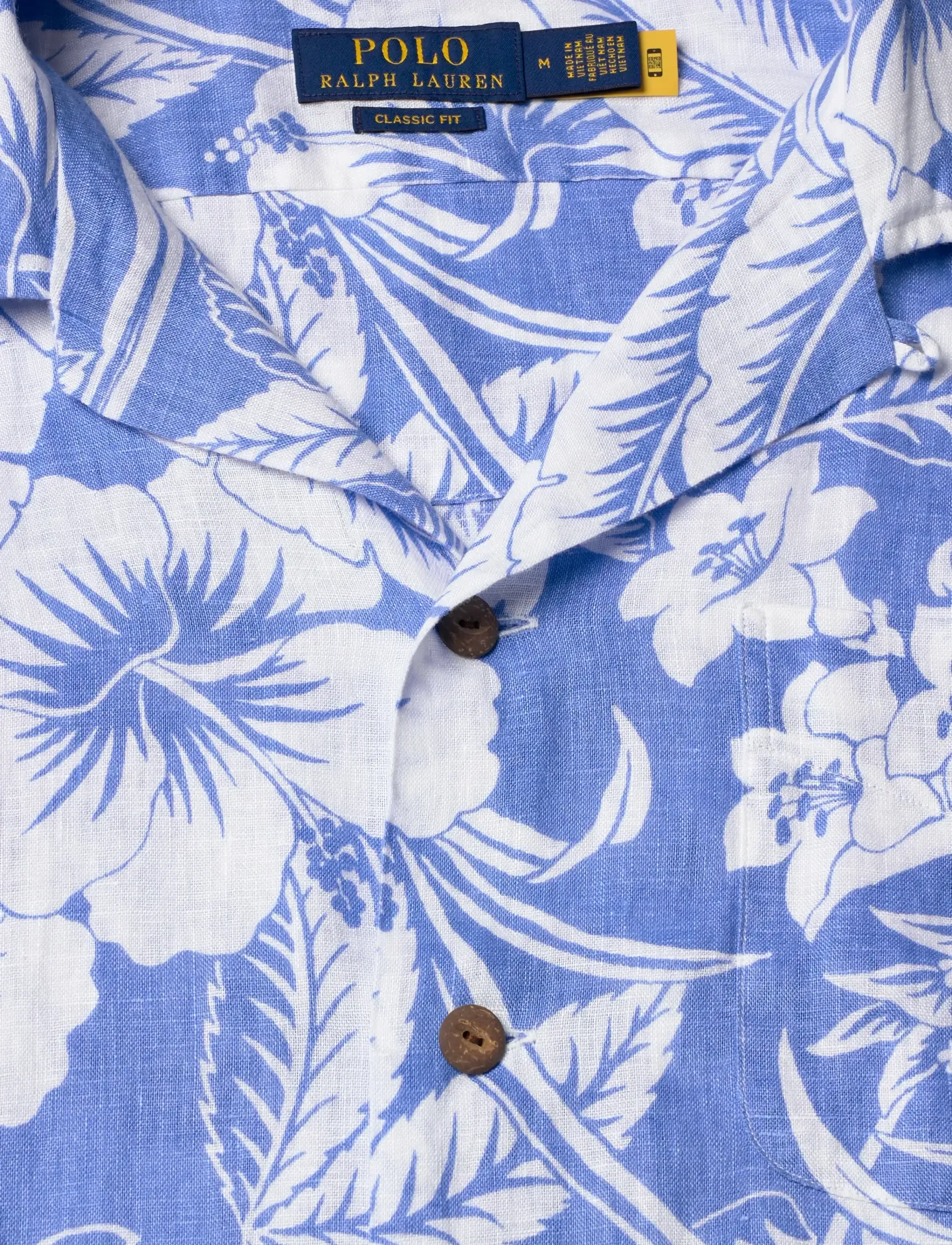 Polo Ralph Lauren - Classic Fit Tropical-Print Linen Shirt - mønstrede skjorter - 7165 blue sweethe - 2