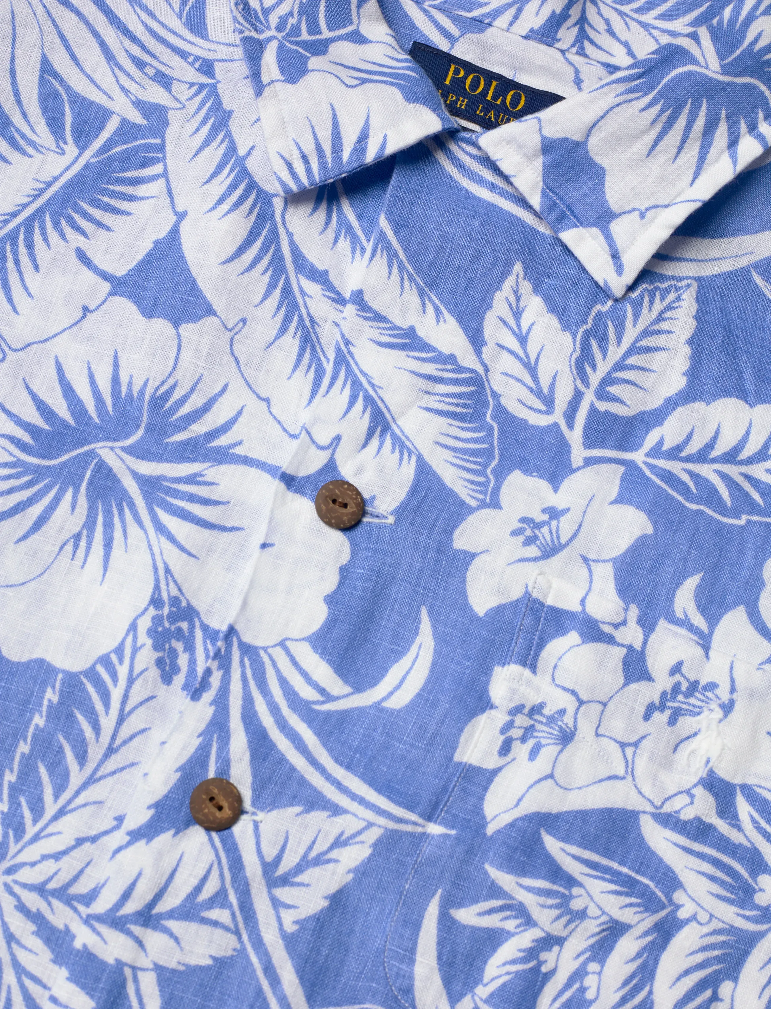 Polo Ralph Lauren - Classic Fit Tropical-Print Linen Shirt - mønstrede skjorter - 7165 blue sweethe - 3