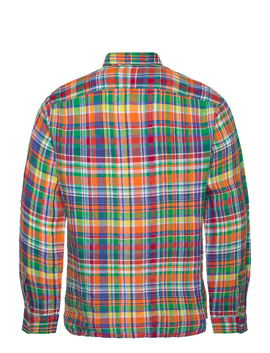 Polo Ralph Lauren - Classic Fit Plaid Linen Workshirt - chemises à carreaux - 7170 orange royal - 1