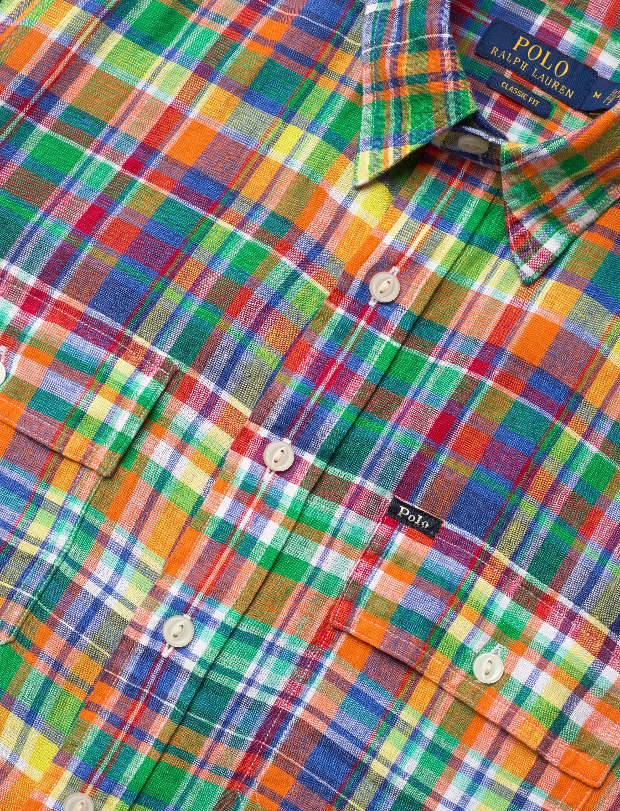 Polo Ralph Lauren - Classic Fit Plaid Linen Workshirt - chemises à carreaux - 7170 orange royal - 3