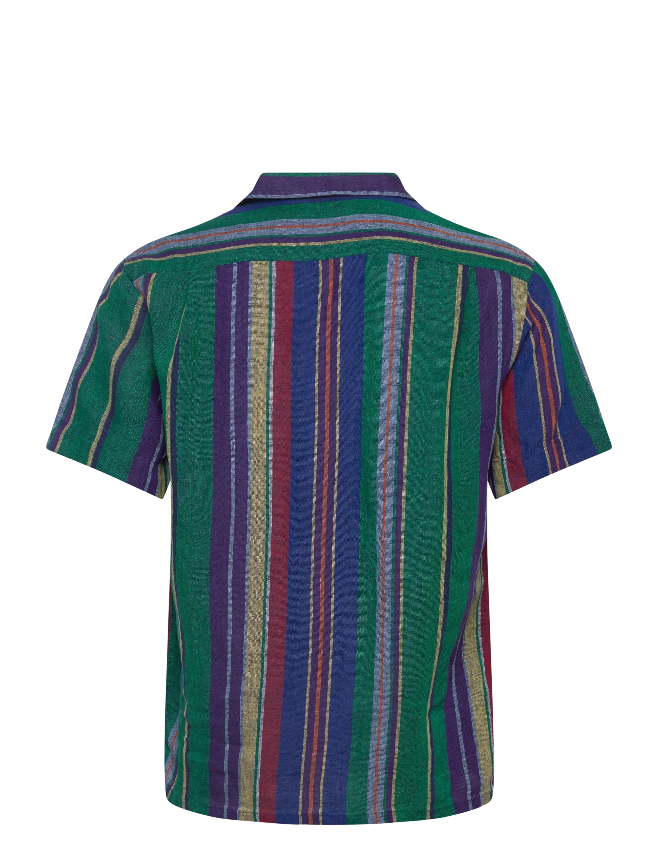 Polo Ralph Lauren - Classic Fit Striped Linen Camp Shirt - kurzarmhemden - 7169 blue green m - 1