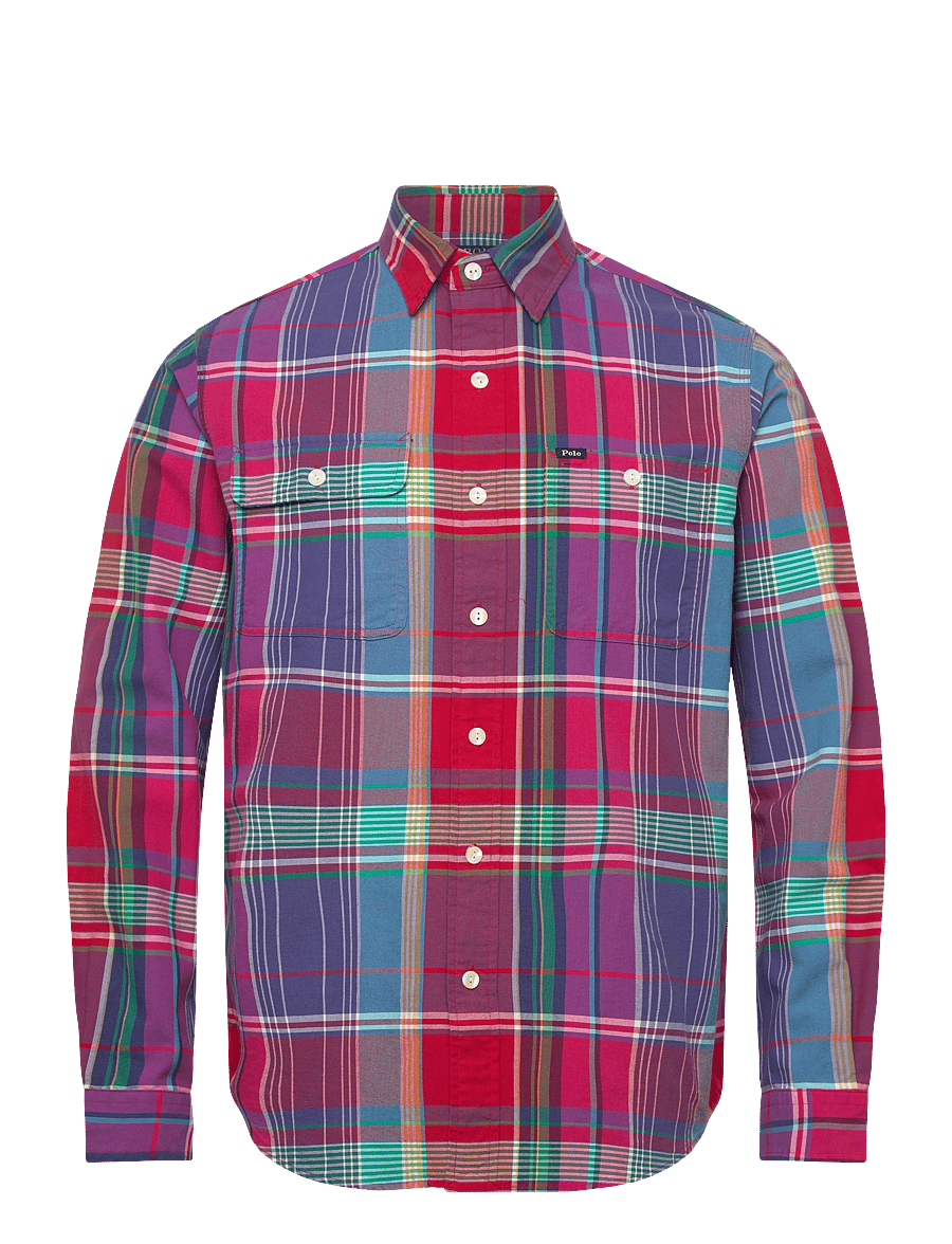 Polo Ralph Lauren - Classic Fit Plaid Oxford Workshirt - oxford skjorter - 6432 red blue mul - 0