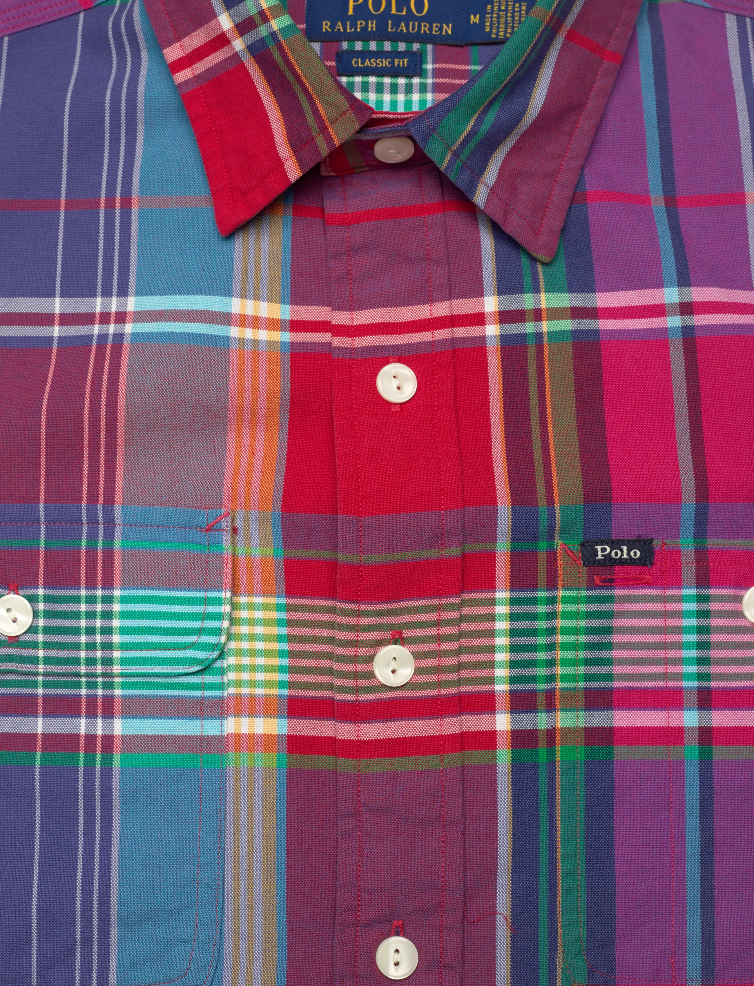 Polo Ralph Lauren - Classic Fit Plaid Oxford Workshirt - oxford skjorter - 6432 red blue mul - 2