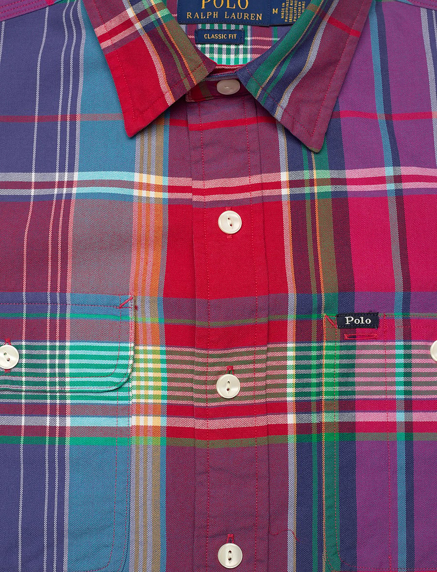 Polo Ralph Lauren - Classic Fit Plaid Oxford Workshirt - oxford skjorter - 6432 red blue mul - 2