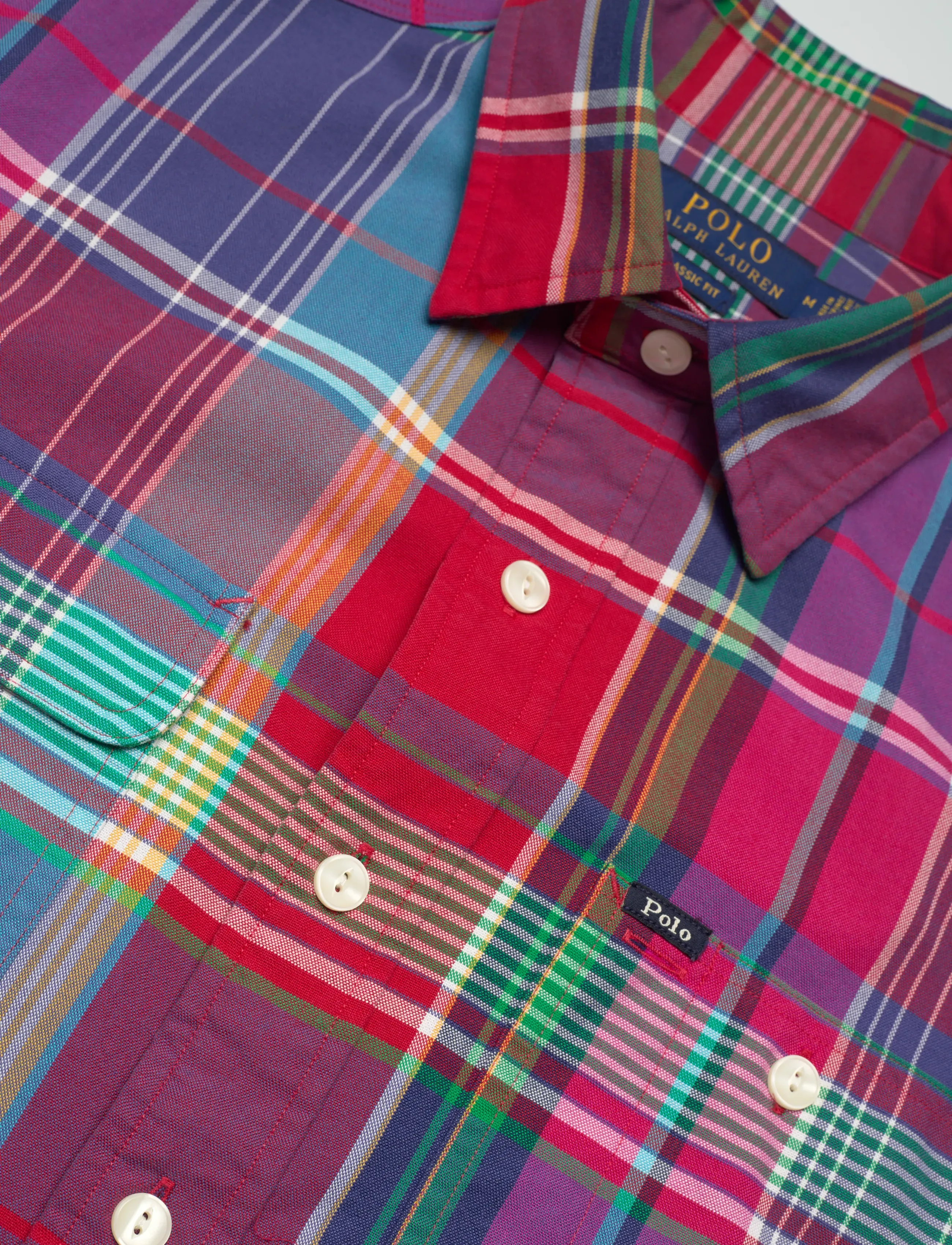 Polo Ralph Lauren - Classic Fit Plaid Oxford Workshirt - oxford skjorter - 6432 red blue mul - 3