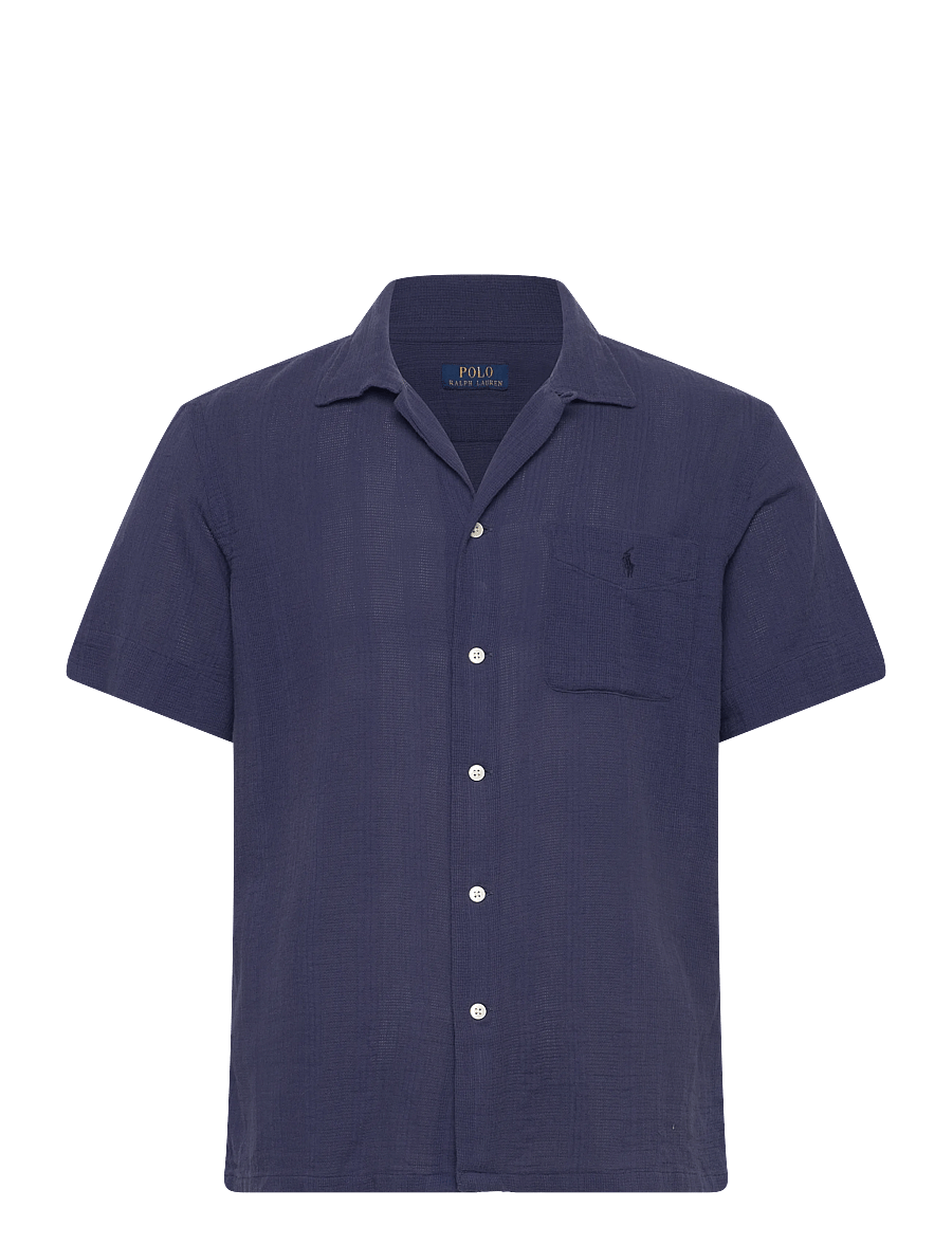 Polo Ralph Lauren - Classic Fit Basket-Weave Camp Shirt - short-sleeved shirts - 6761b freshwater - 0