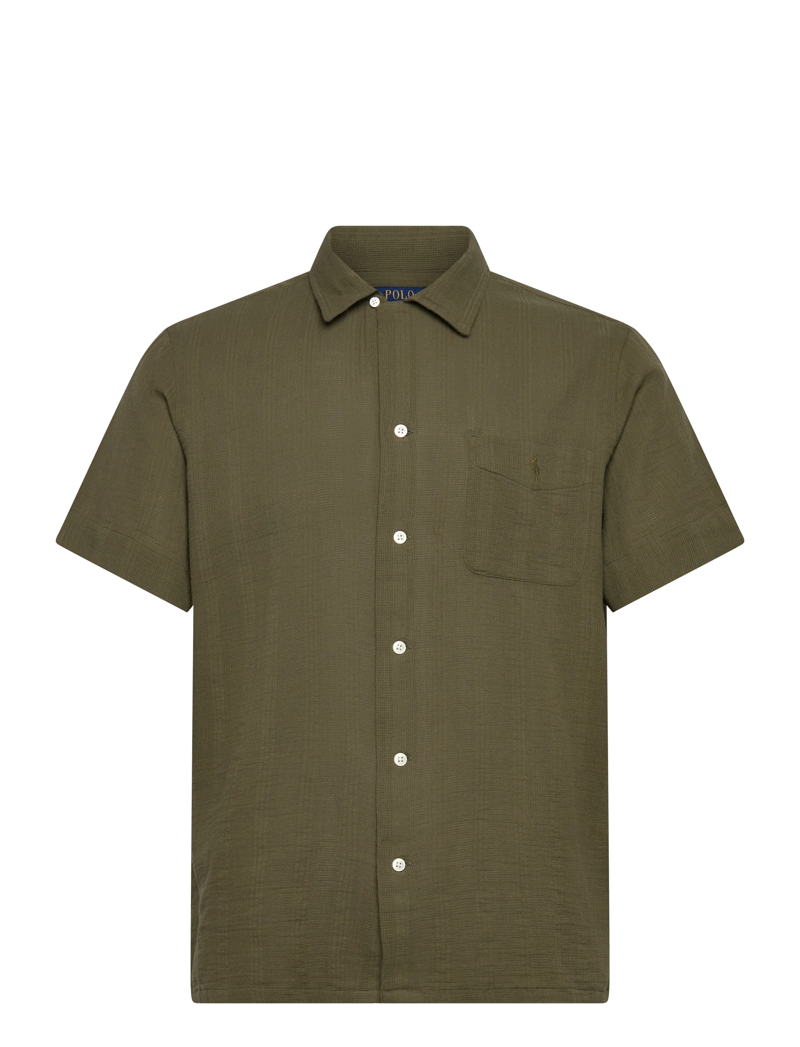 Polo Ralph Lauren Classic Fit Basket-Weave Camp Shirt - Skjorter - 6761C NEW OLIVE / khaki/green