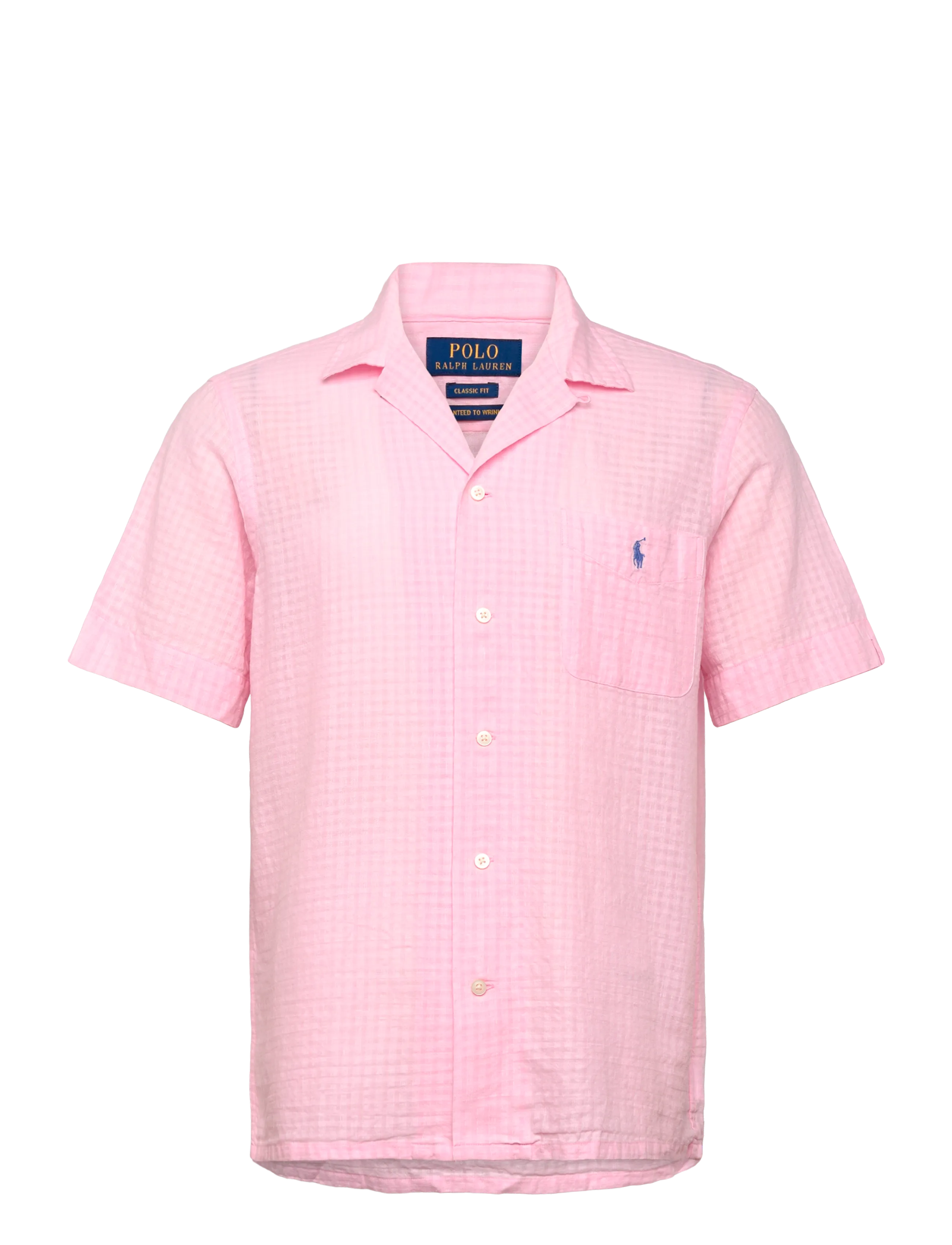 Polo Ralph Lauren Classic Fit Linen-Blend Seersucker Shirt - Skyrtur - CARMEL PINK / pink/rose