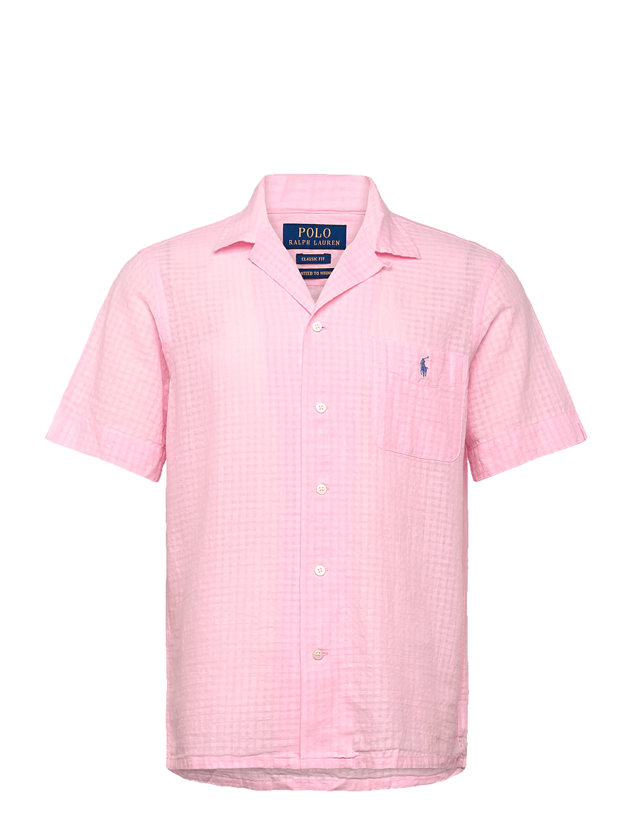 Polo Ralph Lauren - Classic Fit Linen-Blend Seersucker Shirt - leinenhemden - carmel pink - 1