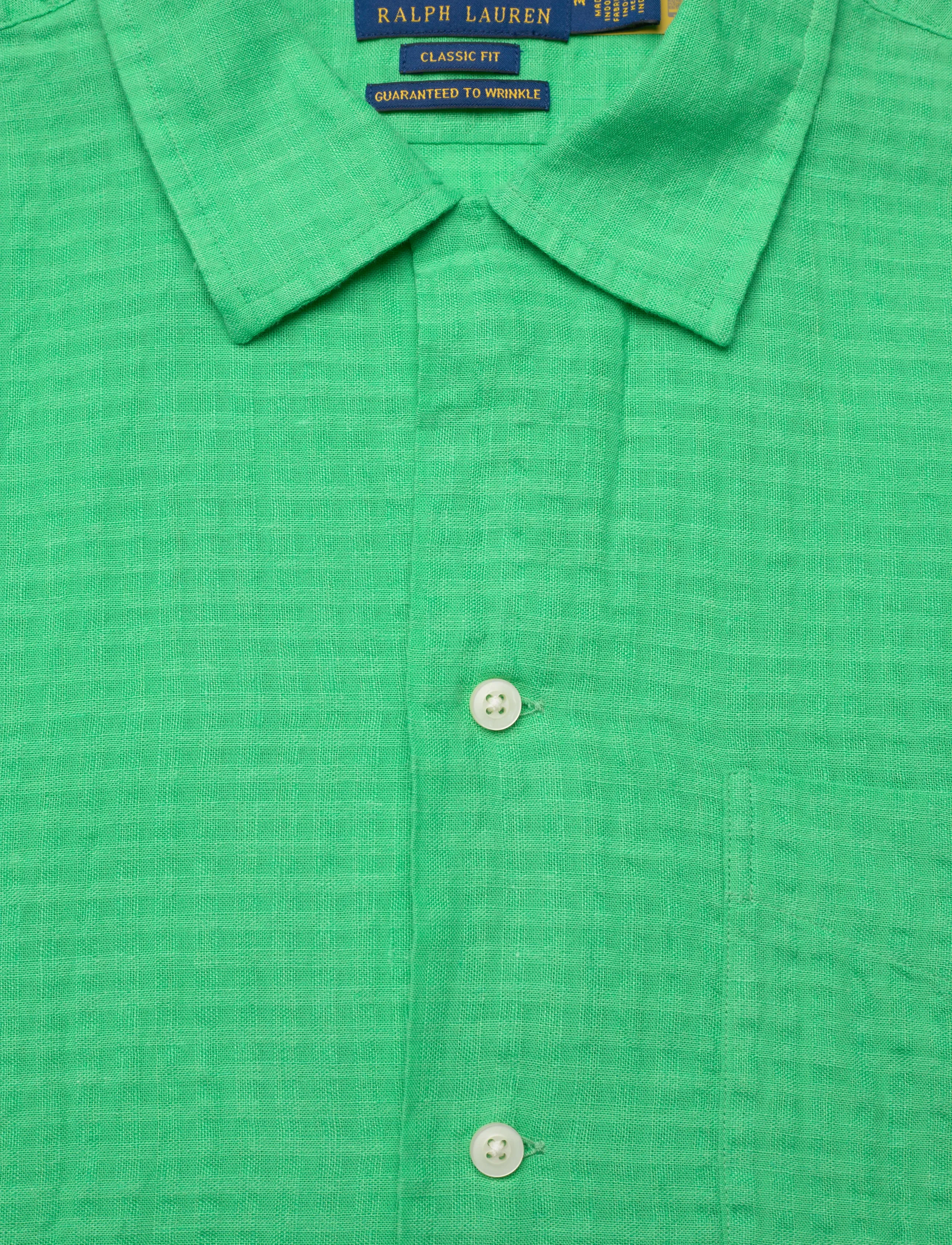 Polo Ralph Lauren - Classic Fit Linen-Blend Seersucker Shirt - hørskjorter - plato green - 2