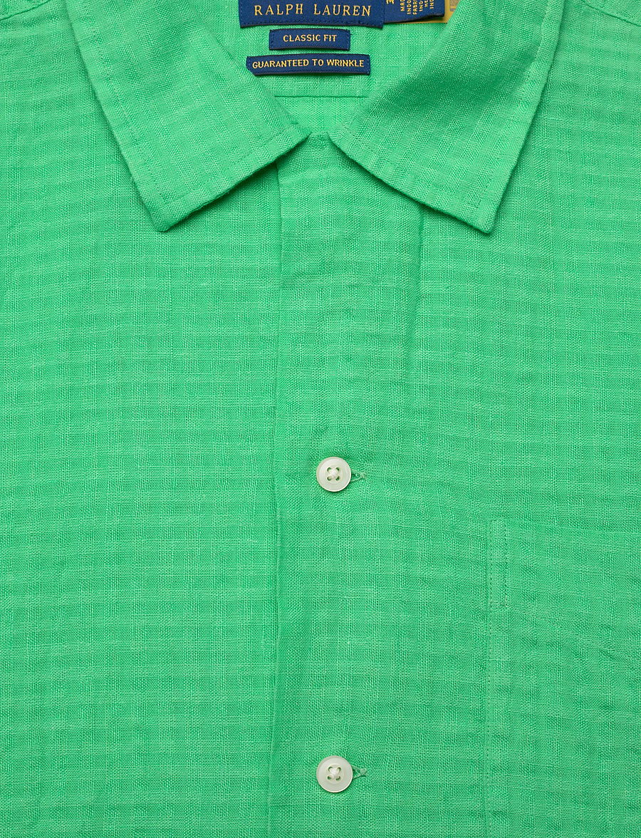 Polo Ralph Lauren - Classic Fit Linen-Blend Seersucker Shirt - hørskjorter - plato green - 2