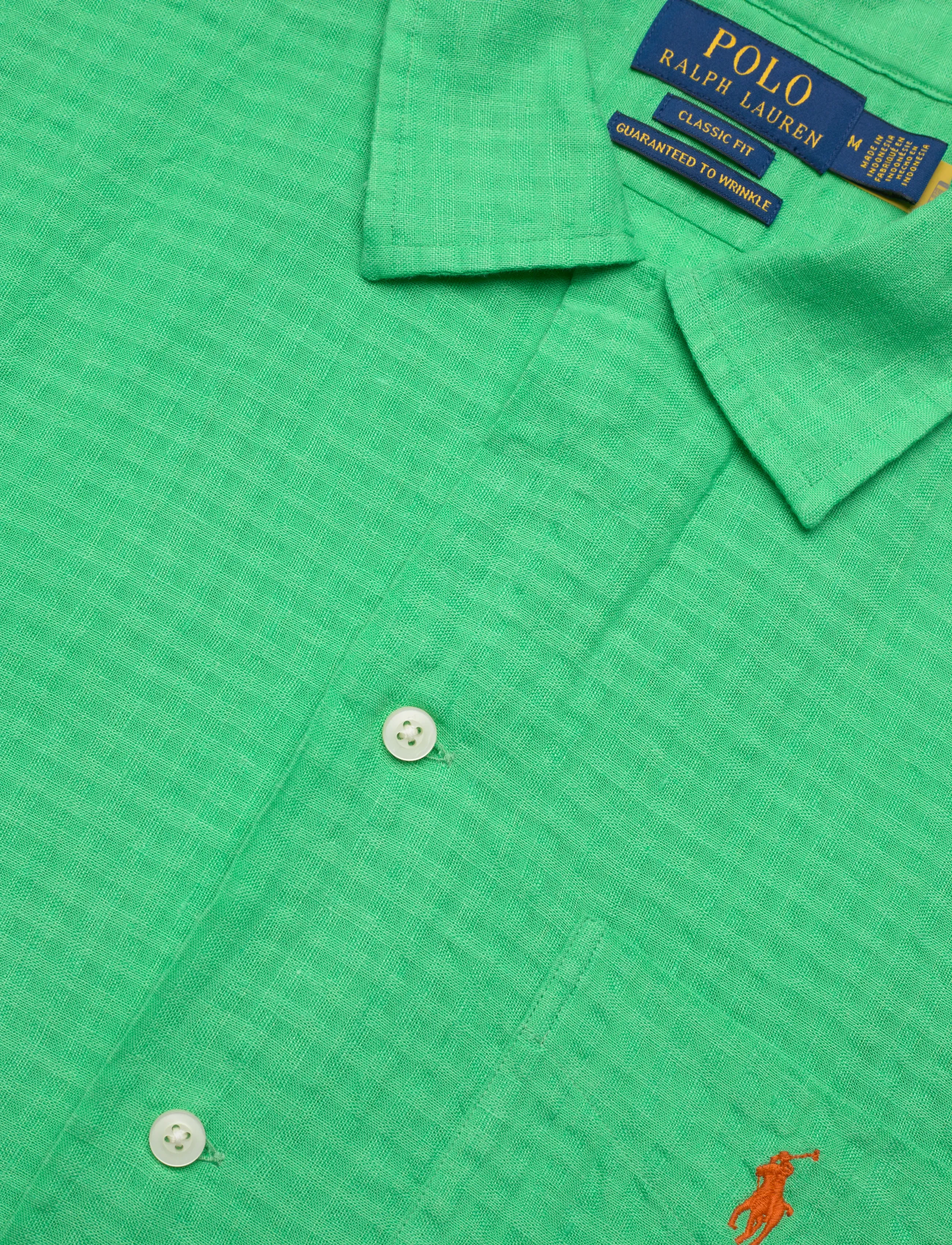 Polo Ralph Lauren - Classic Fit Linen-Blend Seersucker Shirt - hørskjorter - plato green - 3