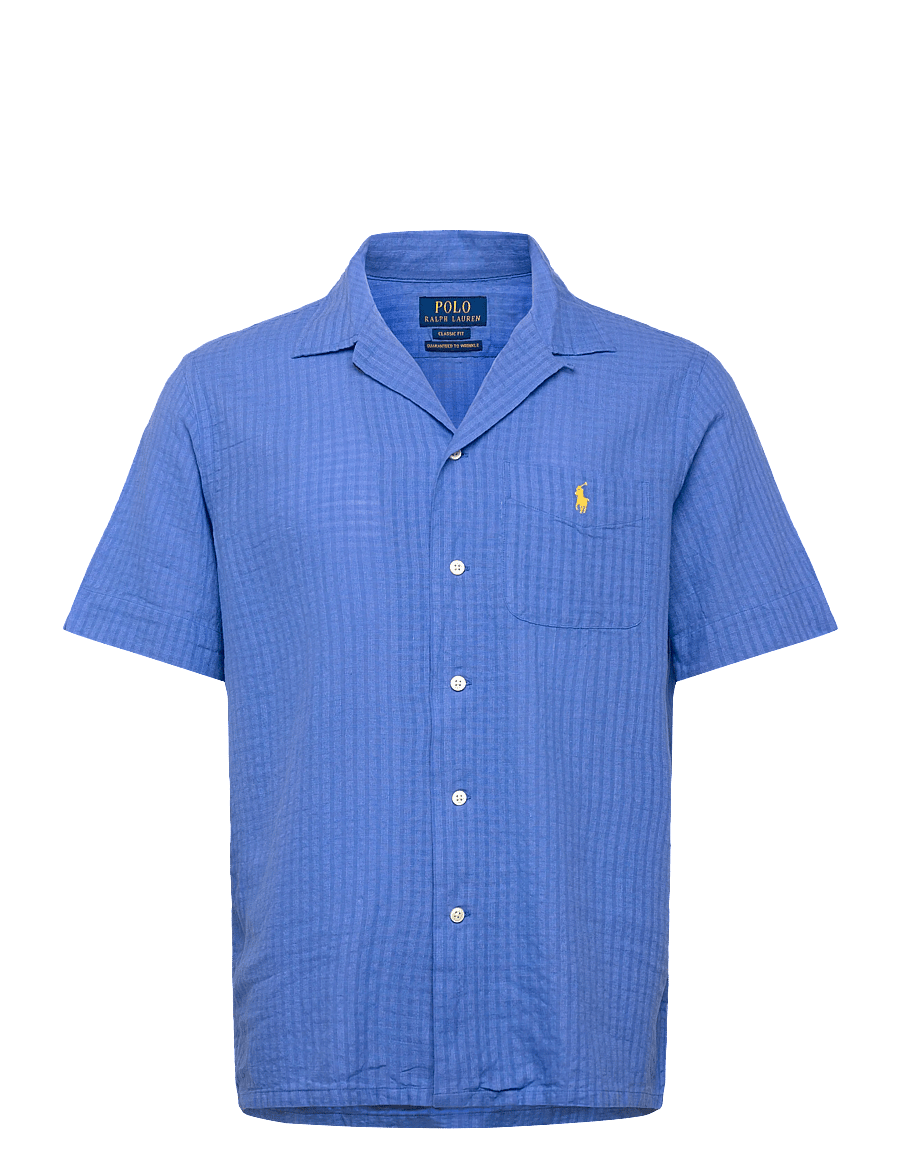 Polo Ralph Lauren - Classic Fit Linen-Blend Seersucker Shirt - leinenhemden - scottsdale blue - 0