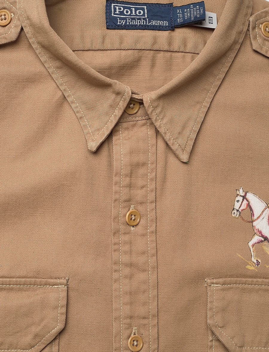 Polo Ralph Lauren - Classic Fit Equestrian Twill Workshirt - basic skjorter - 7219 desert khaki - 4