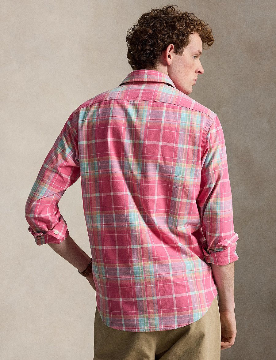 Polo Ralph Lauren - Classic Fit Plaid Chino Workshirt - karierte hemden - 7212 pink turquoi - 5