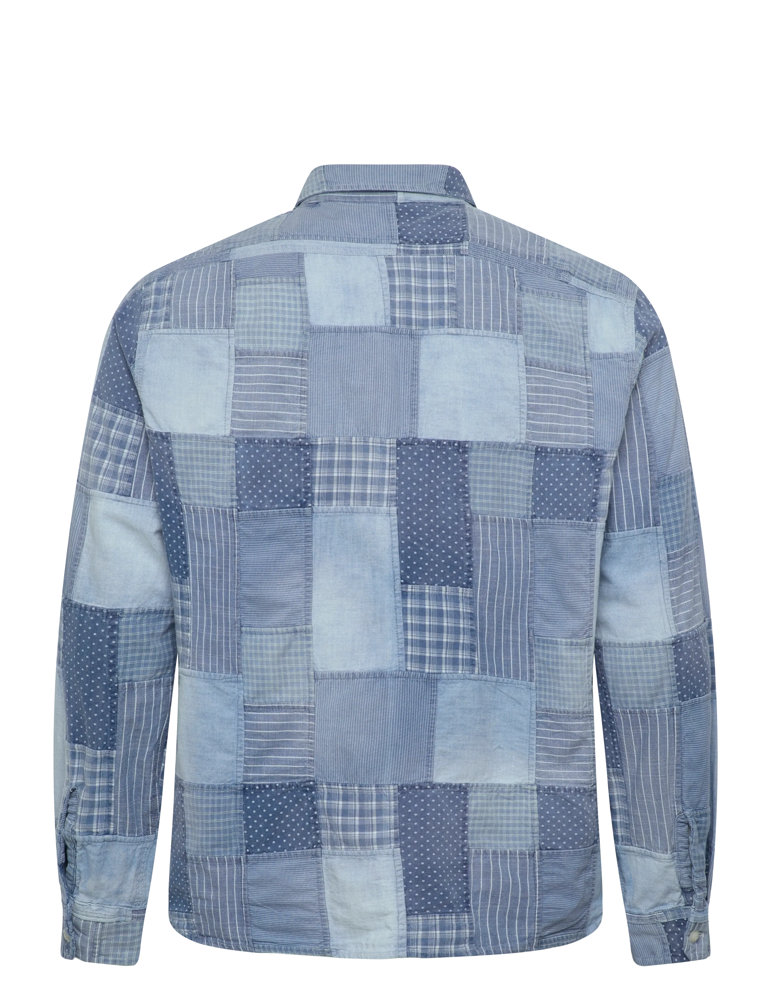Polo Ralph Lauren - INDIGO PATCHWORK-WVN-SHIRT - basic shirts - 7151 indigo patch - 2