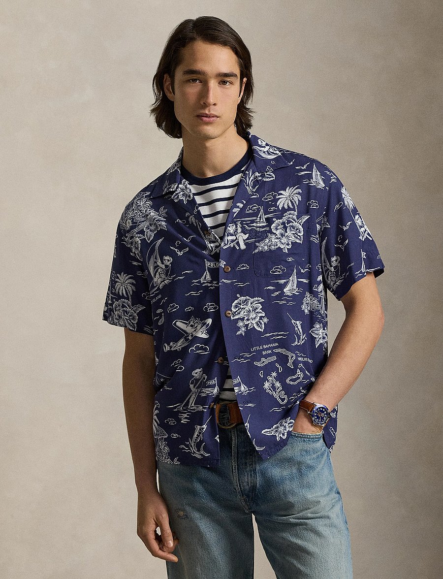 Polo Ralph Lauren - PRINTED RAYON-WVN-SHIRT - casual - 7231 harbor islan - 0