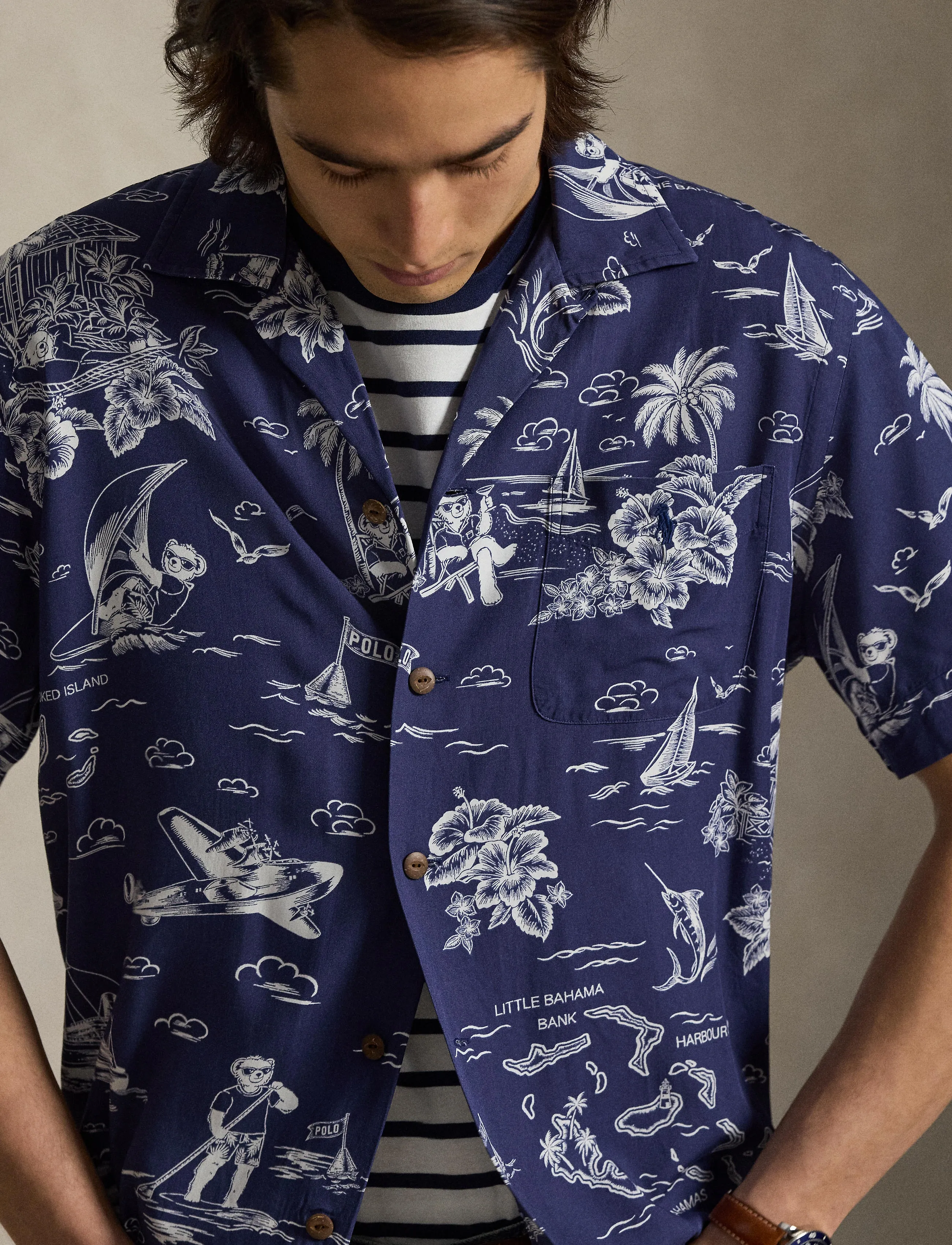 Polo Ralph Lauren - PRINTED RAYON-WVN-SHIRT - casual - 7231 harbor islan - 4