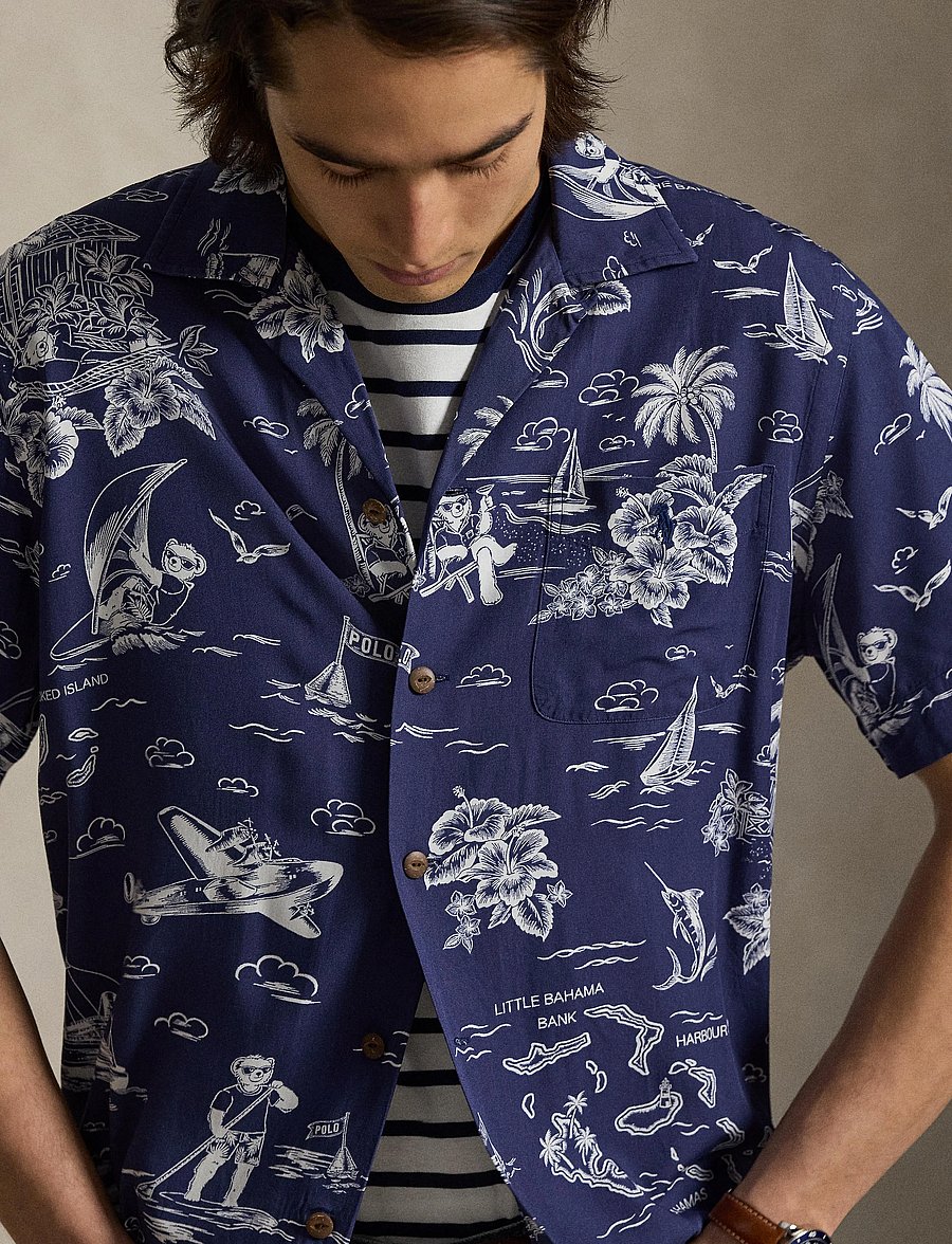 Polo Ralph Lauren - PRINTED RAYON-WVN-SHIRT - casual - 7231 harbor islan - 4