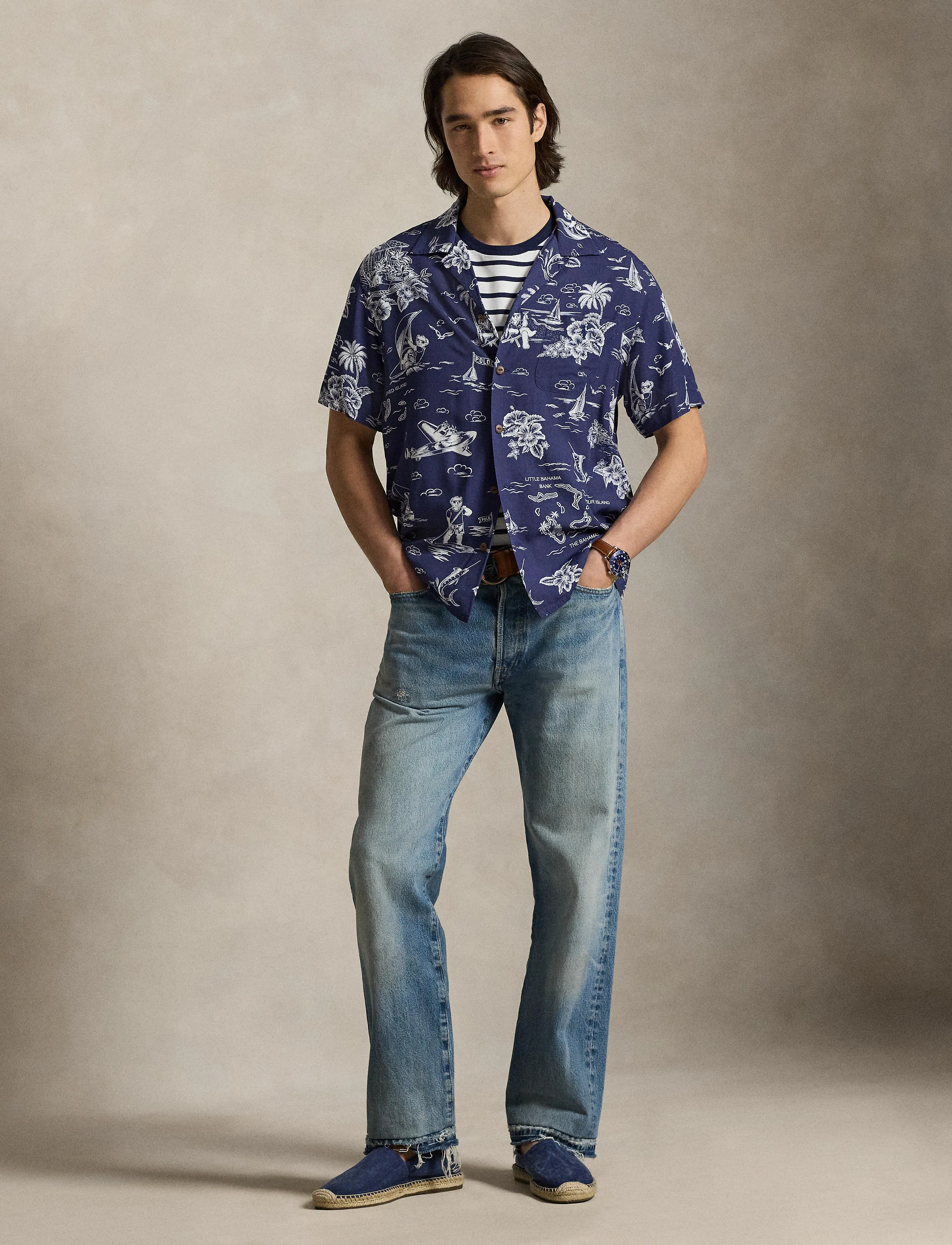 Polo Ralph Lauren - PRINTED RAYON-WVN-SHIRT - casual - 7231 harbor islan - 5