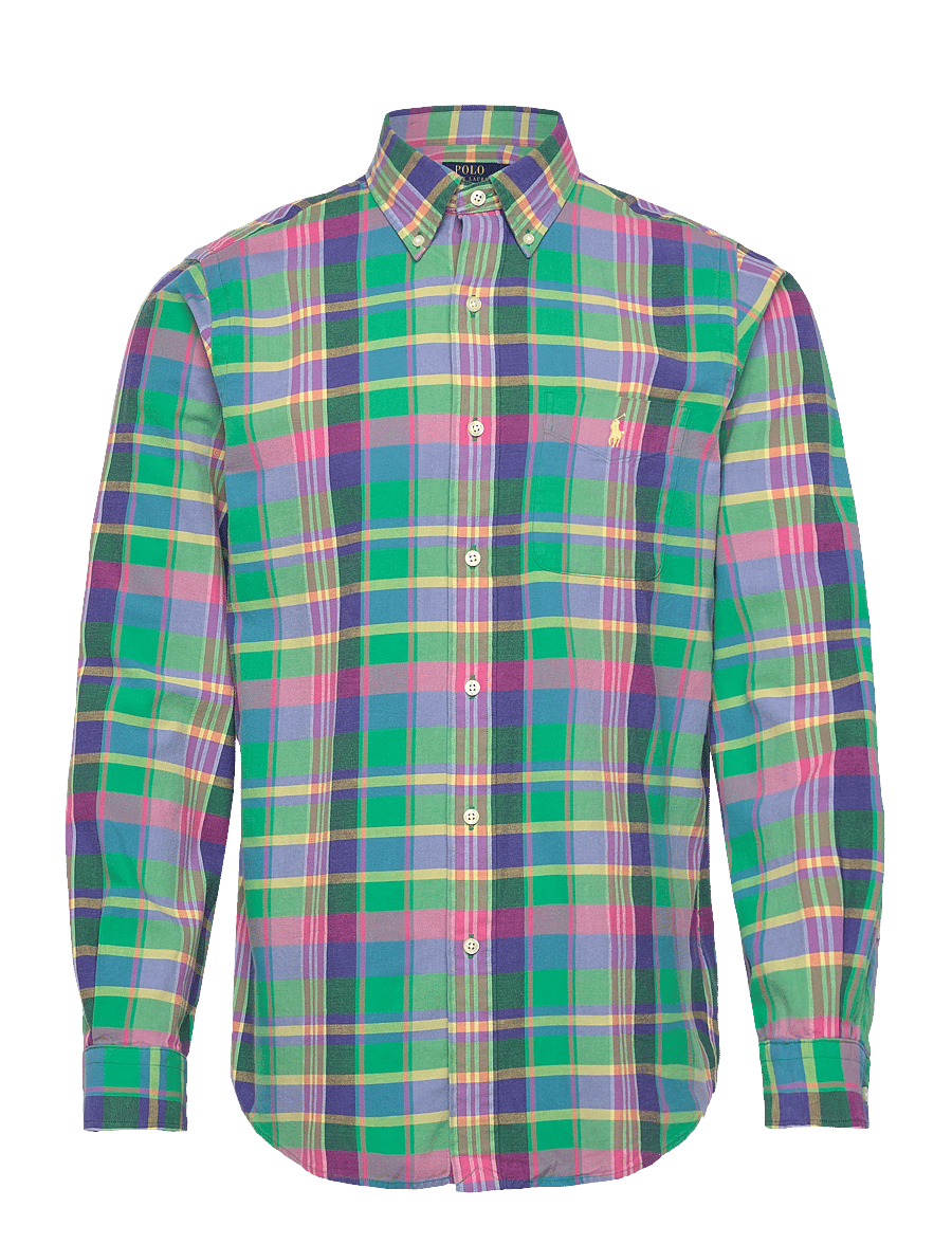 Polo Ralph Lauren - LIGHTWEIGHT CHINO-WVN-SHIRT - ruudulised särgid - 7213 green blue m - 1