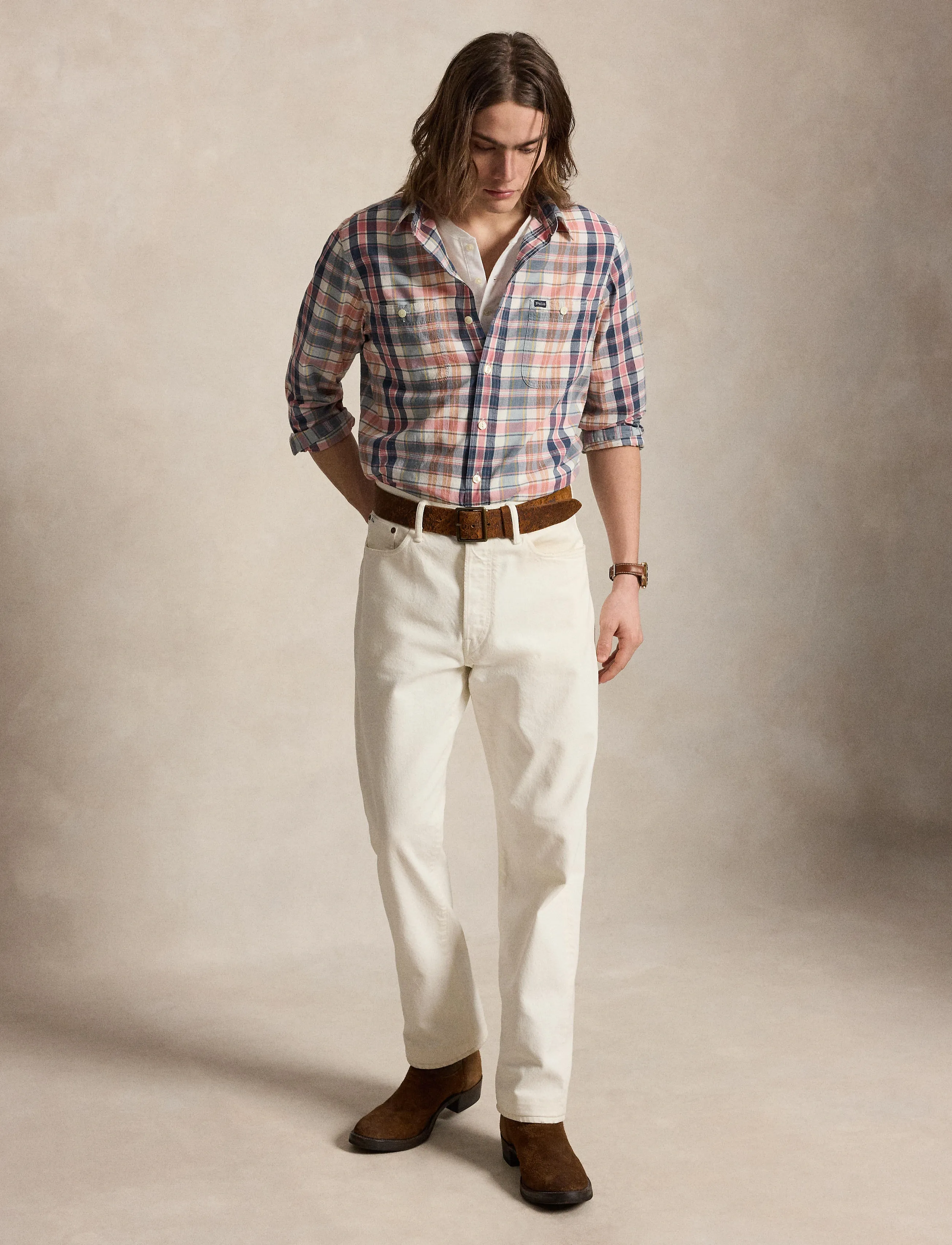Polo Ralph Lauren Classic Fit Madras Workshirt, Mænd, Klassisk Pasform Madras Arbejdsskjorte, Multi/mønstret, Str: XS