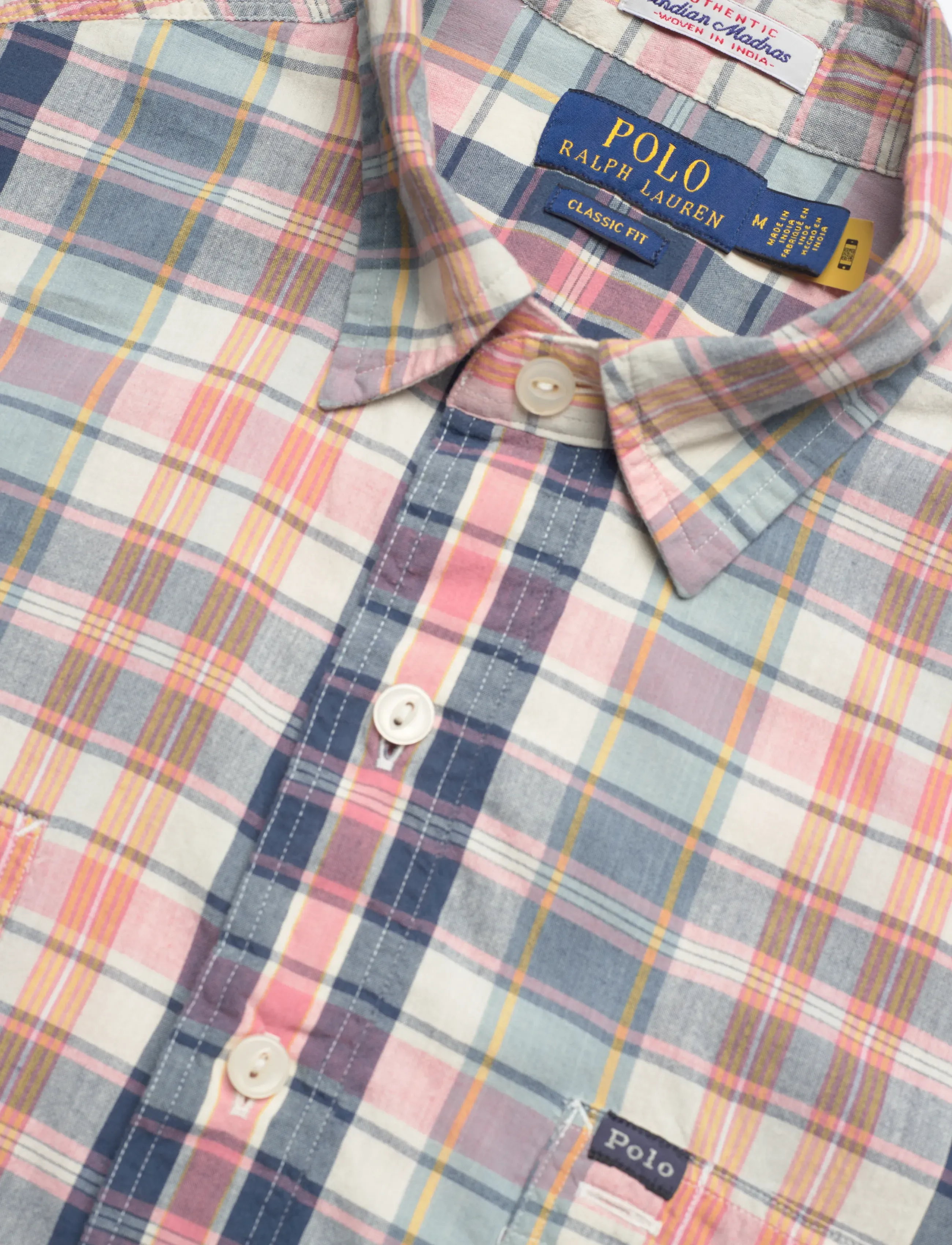 Polo Ralph Lauren - Classic Fit Madras Workshirt - basic skjortor - su-9c grey navy m - 5