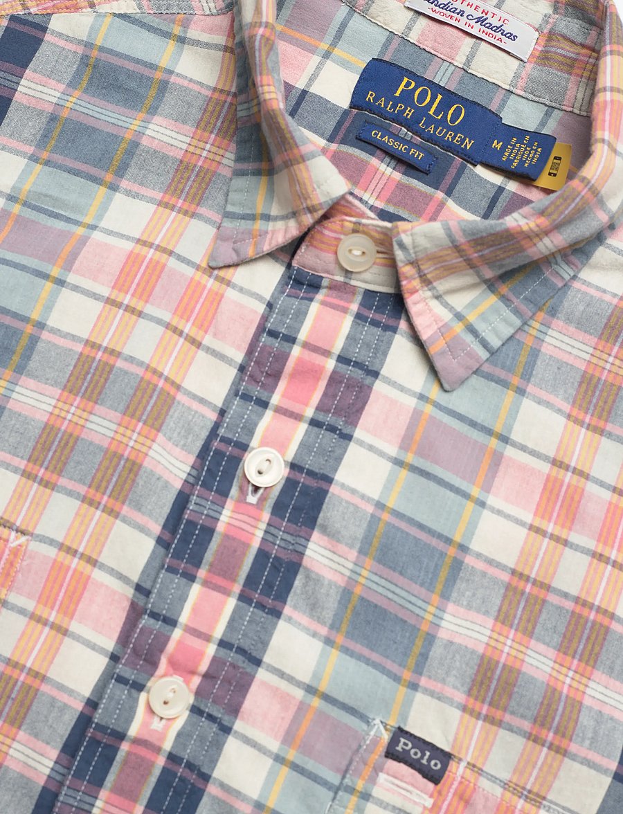 Polo Ralph Lauren - Classic Fit Madras Workshirt - basic skjorter - su-9c grey navy m - 5