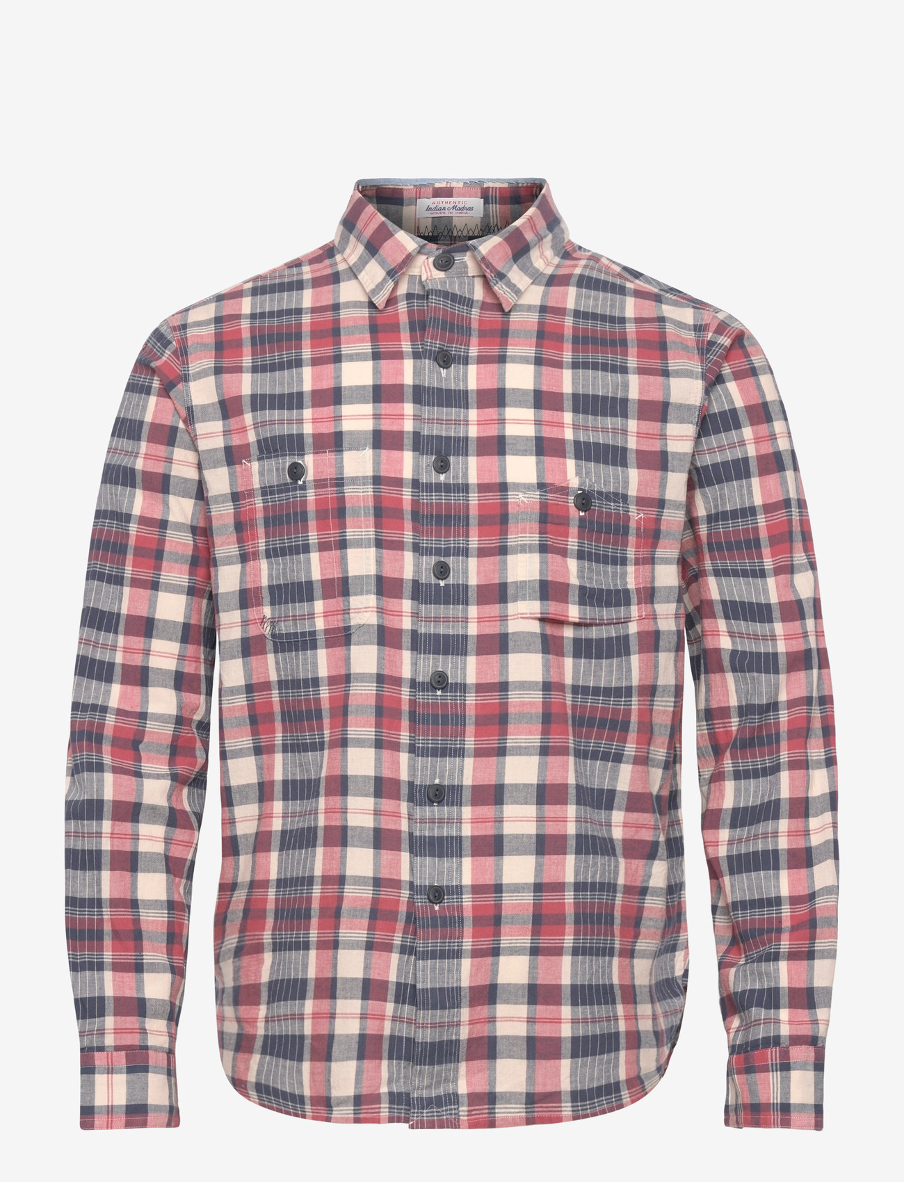 Polo Ralph Lauren - Classic Fit Repaired Madras Workshirt - basic skjorter - 7133 cream navy w - 0