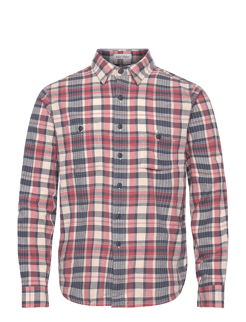 Polo Ralph Lauren - Classic Fit Repaired Madras Workshirt - basic skjorter - 7133 cream navy w - 0